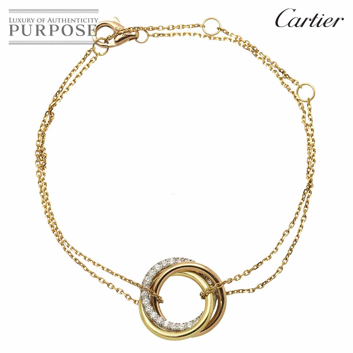 Cartier カルティエ トリニティ ブレスレット Au750 スリーカラー 楽天市場】Cartier カルティエ トリニティ ブレスレット スリーカラー