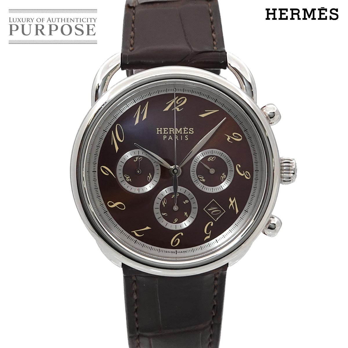 楽天市場】エルメス HERMES アルソー クロノグラフ AR4.910 ブラック