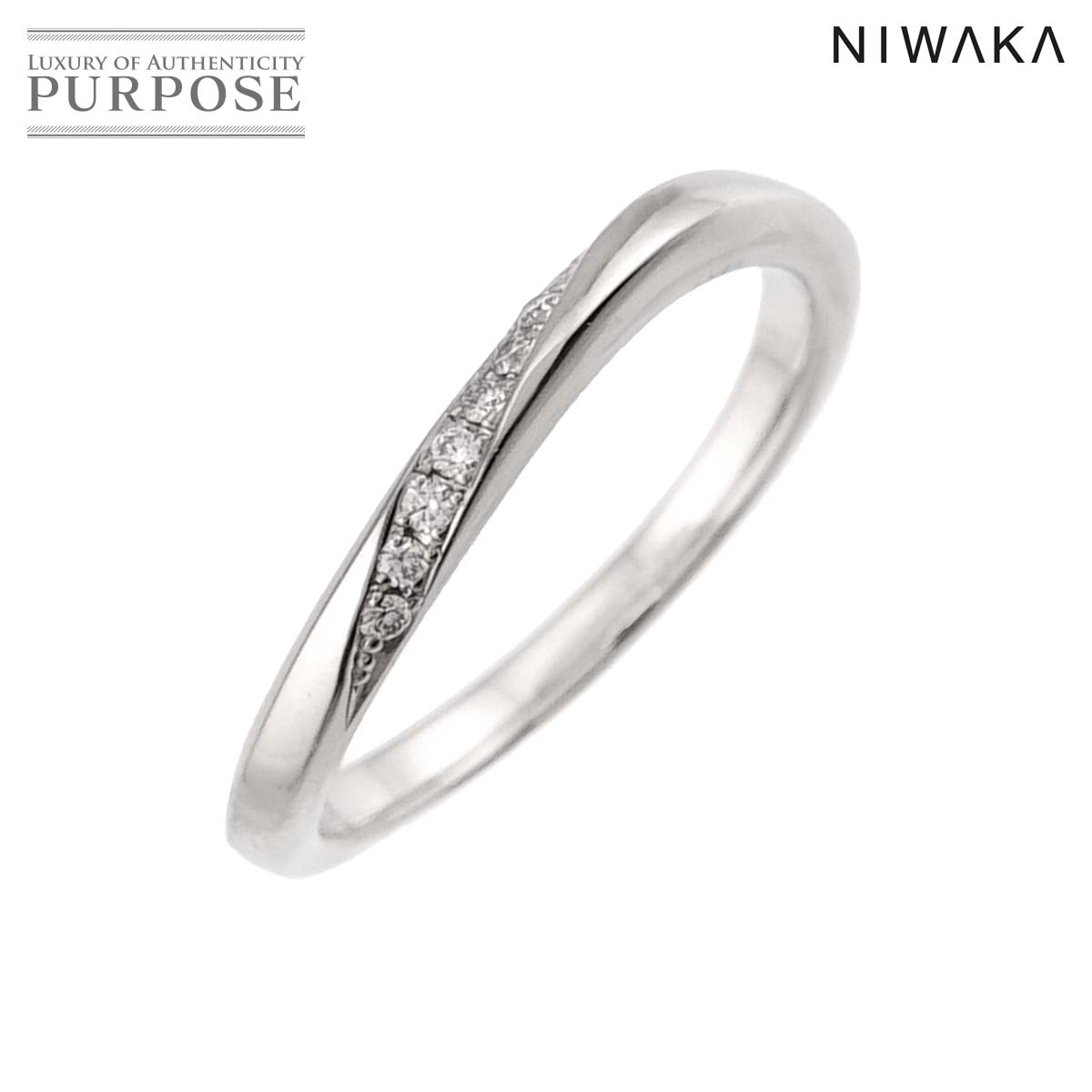 ★俄★ 朝葉 ダイヤモンド マリッジリング 結婚指輪 Pt950 定価14.7万 朝葉｜マリッジ｜結婚指輪・婚約指輪｜俄 NIWAKA