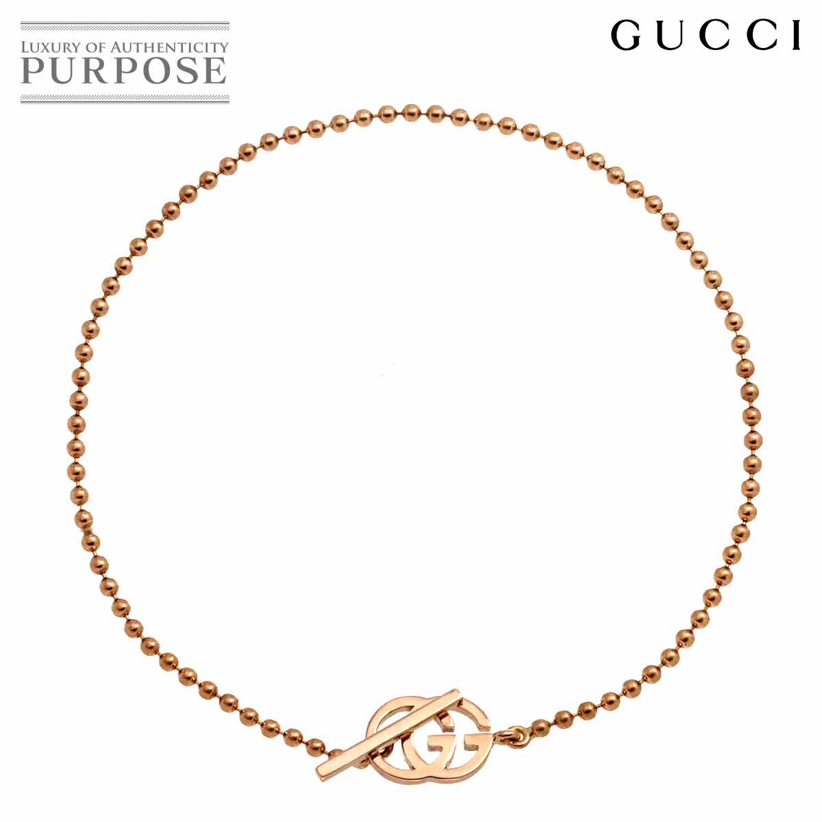 楽天市場】グッチ GUCCI ブレスレット ダブルG ロゴ ピンク ストーン