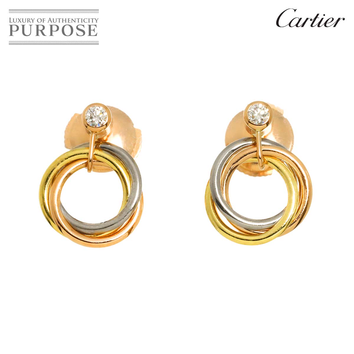 Cartier トリニティ ピアス 証明書付き CARTIER カルティエ スウィート