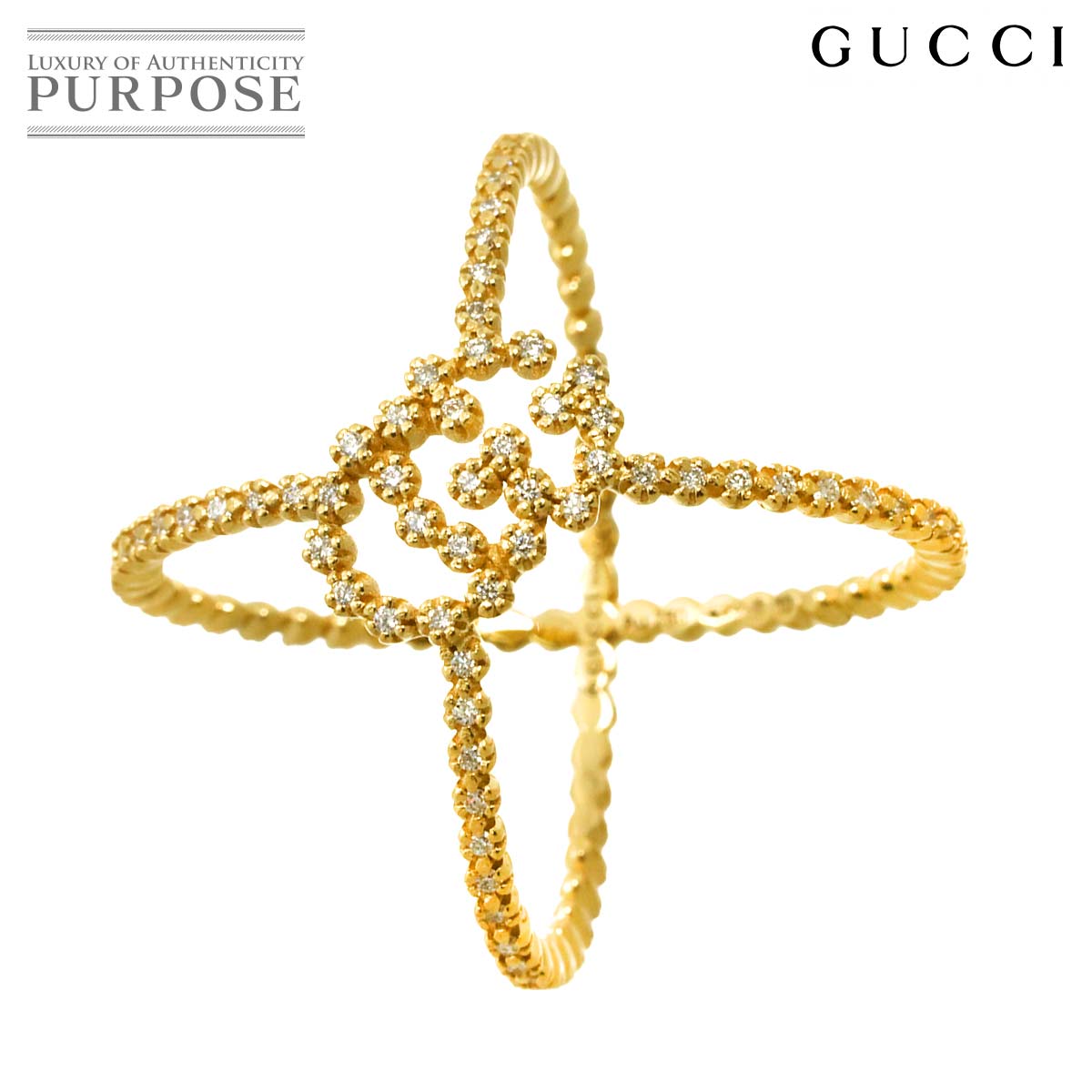 グッチ GGランニング リング ダイヤ 11号 K18YG ゴールド 3780 楽天市場】グッチ GUCCI リング GG ランニング ロゴ クロス X