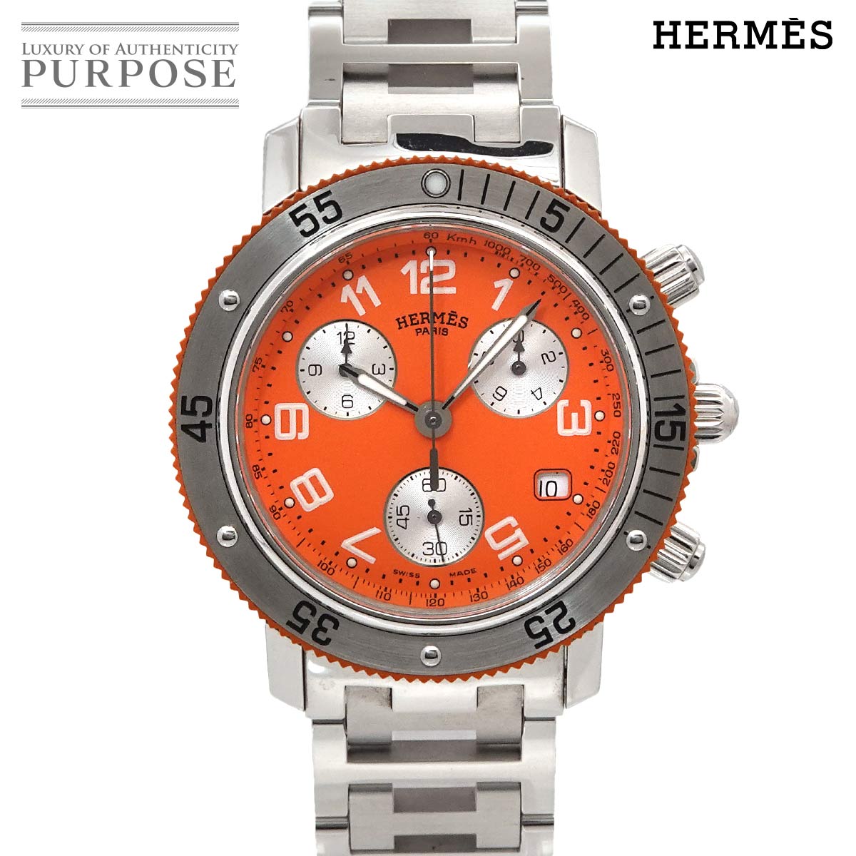 楽天市場】電池交換済 HERMES エルメス クリッパー ダイバー CL7.710