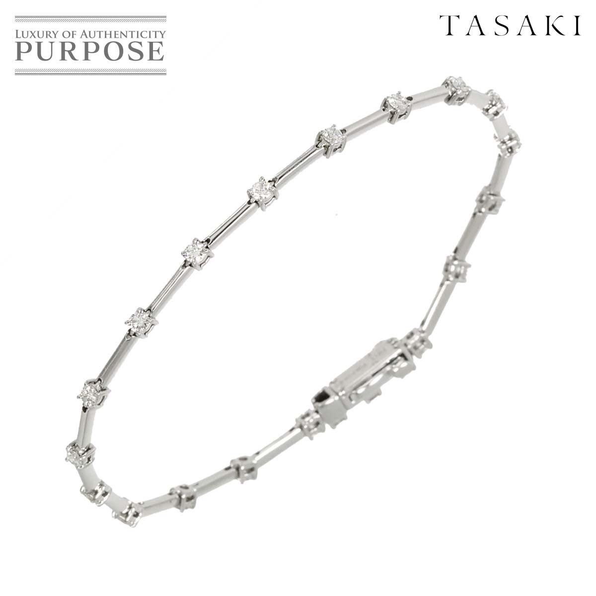 楽天市場】タサキ TASAKI デザインブレスレット プラチナ YG イエロー