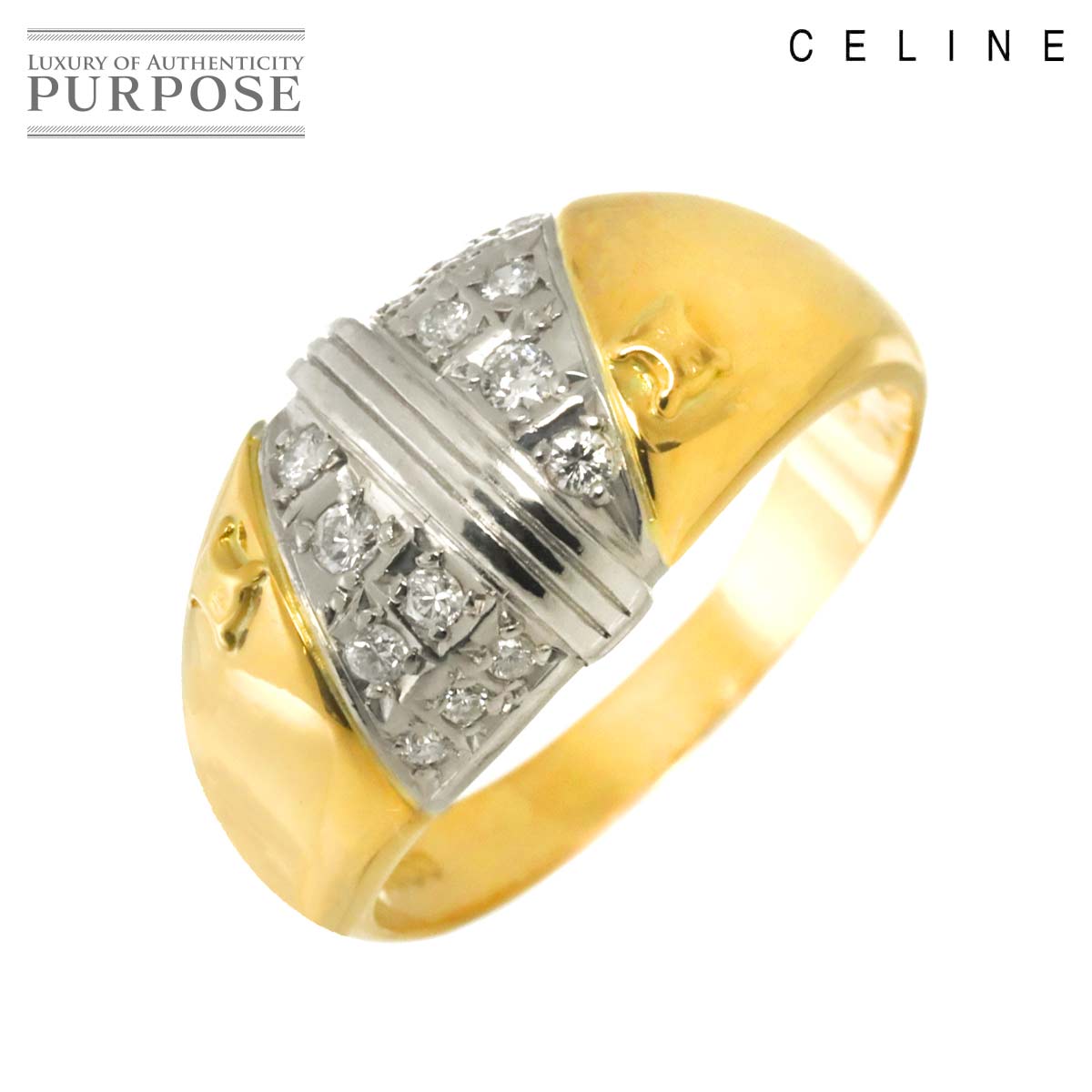 楽天市場】セリーヌ CELINE リング 指輪 12号 18金 K18イエロー