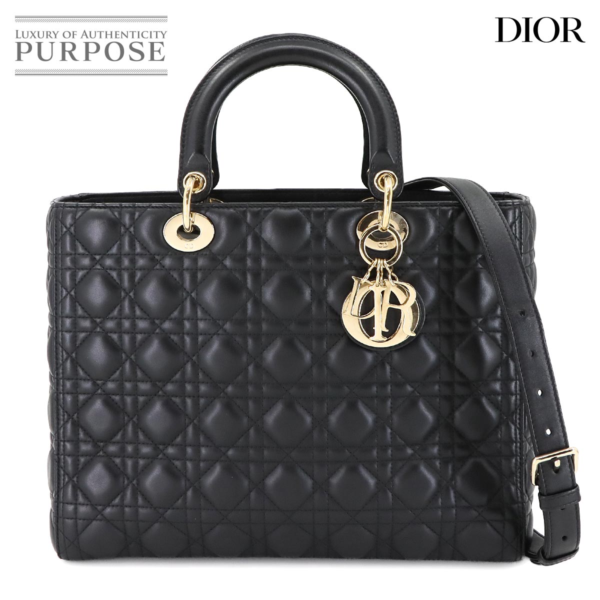 美品 DIOR レディディオール ラージ 2way ハンドバッグ ショルダー 90301396-01.jpg