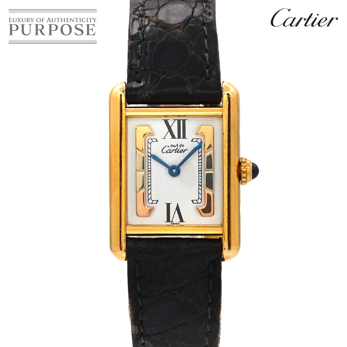 楽天市場】カルティエ【CARTIER】マスト ロンド ヴェルメイユGPレザー