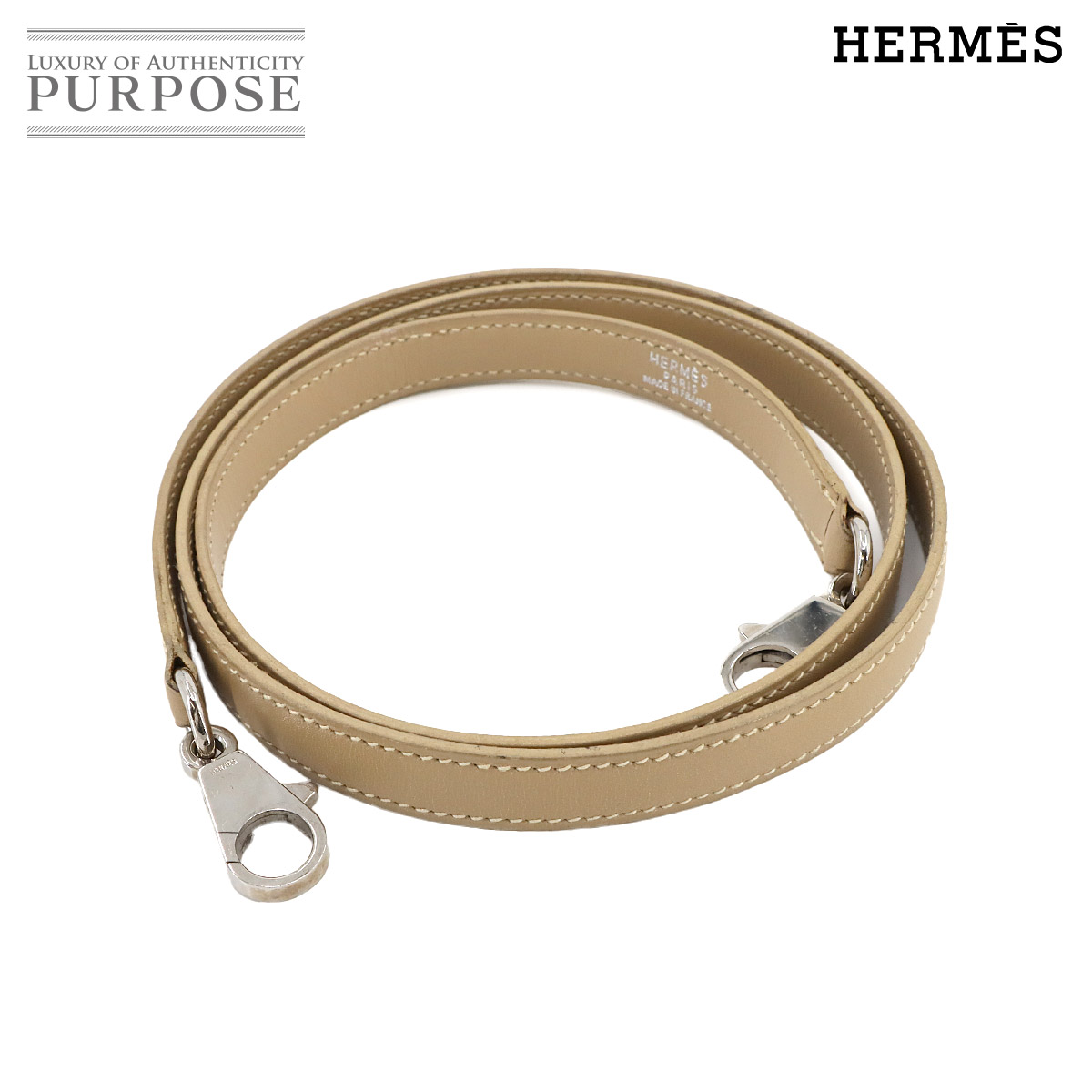 エルメス HERMES ケリー ボリード 肩部 同盟罷工さあ美 ボックスカーフ プシエール しろがね色 金具 Shoulder strap 【中古】