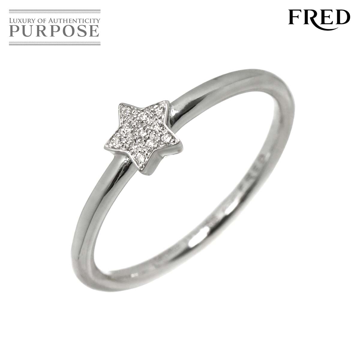 FRED♡サクセスコレクション♡ダイヤモンドリング♡K18PG♡750♡約14号 FRED♡サクセスコレクション♡ダイヤモンドリング♡K18PG♡750♡約14号