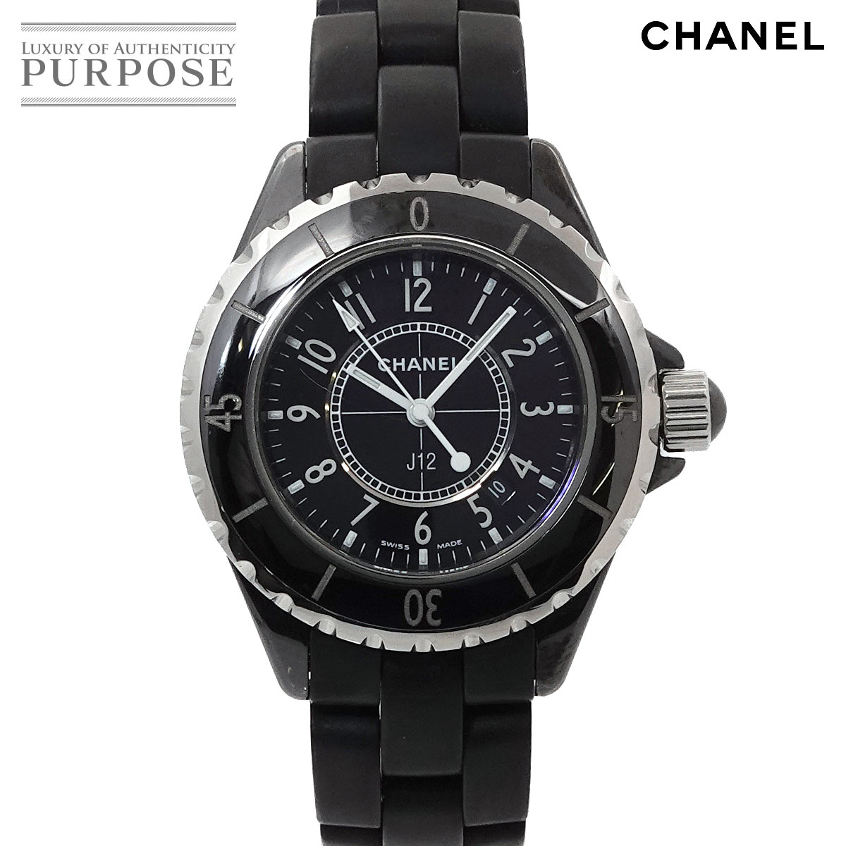 楽天市場】電池交換済 CHANEL シャネル J12 33mm H2130 デイト 純正12P