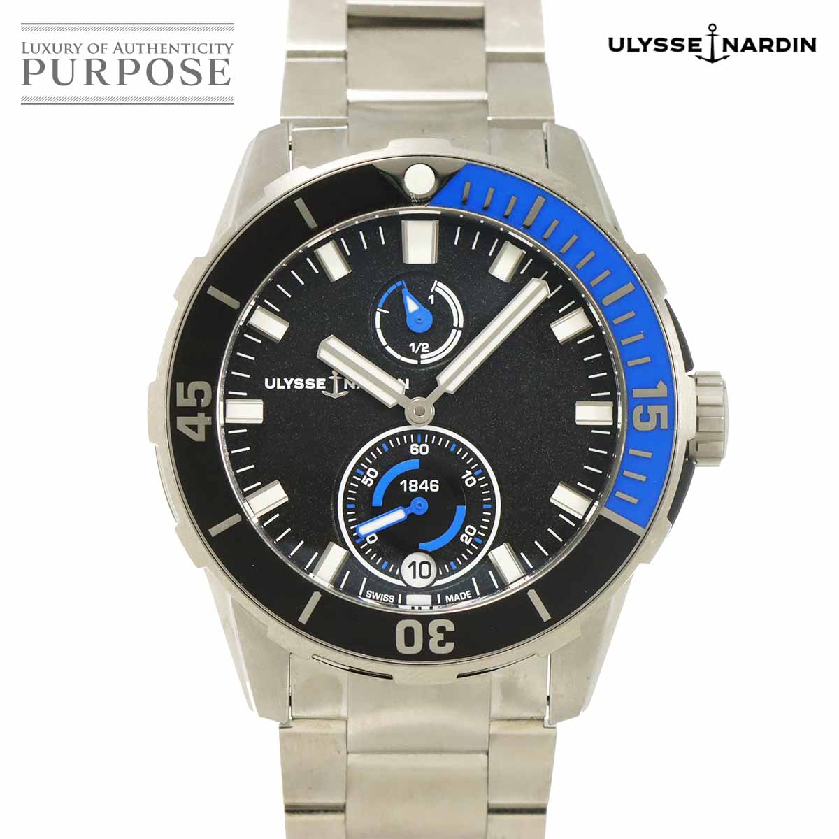 ユリスナルダン　ジュビリー4000 ATメンズ腕時計　ジャンク ユリスナルダン ジュビリー4000 ゴールド デイト ATメンズ腕時計 稼働