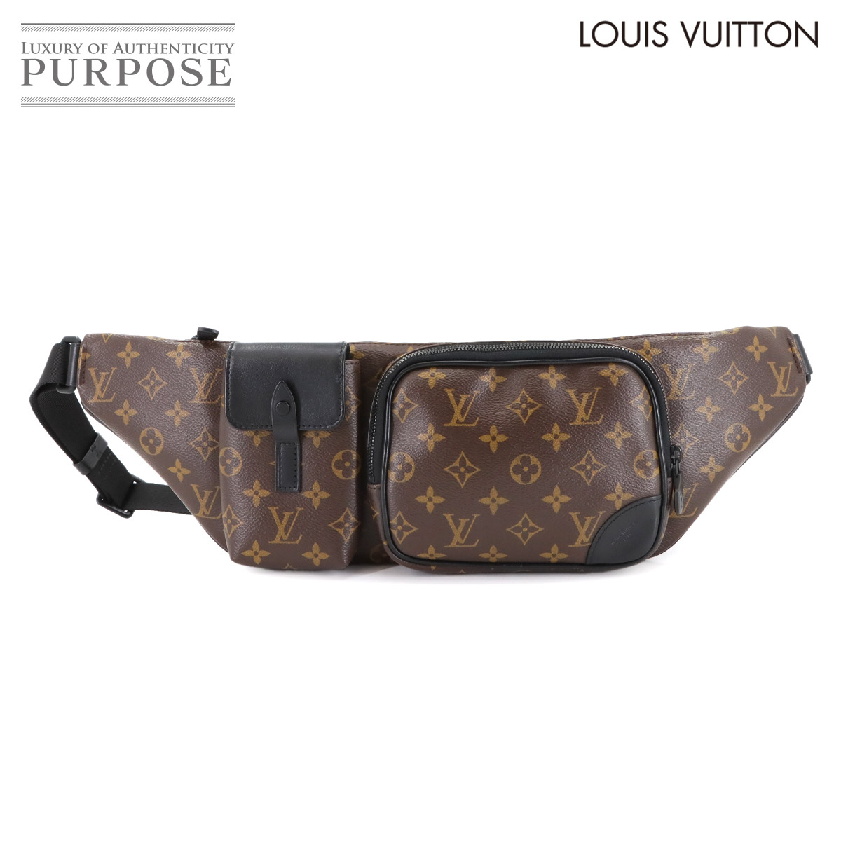【新品負けず劣らず】 ルイ ヴィトン LOUIS VUITTON モノグラム マカサー クリストファー バム 御徒面子 上半身 酉の方角 合切袋 黒いこと M45337 Christopher Bum Bag 【中古】