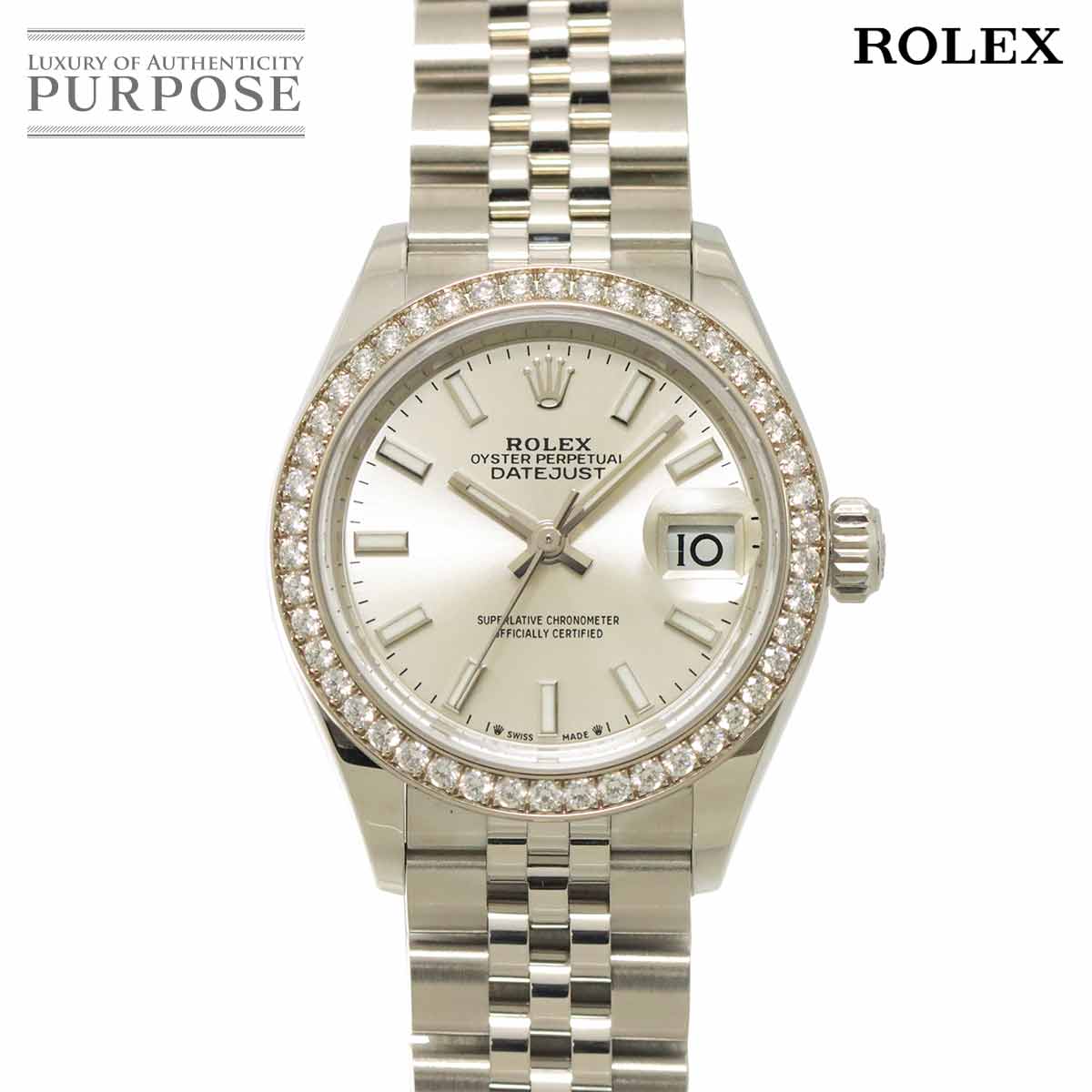 【新品仕上げ 済み】 ロレックス ROLEX デイトジャスト 279384RBR ランダム番 ルーレット ベゼルダイヤ レディース 腕時計 シルバー K18WG ホワイトゴールド オートマ 自動巻き ウォッチ Datejust 【中古】|VINTAGE LOVER PURPOSE