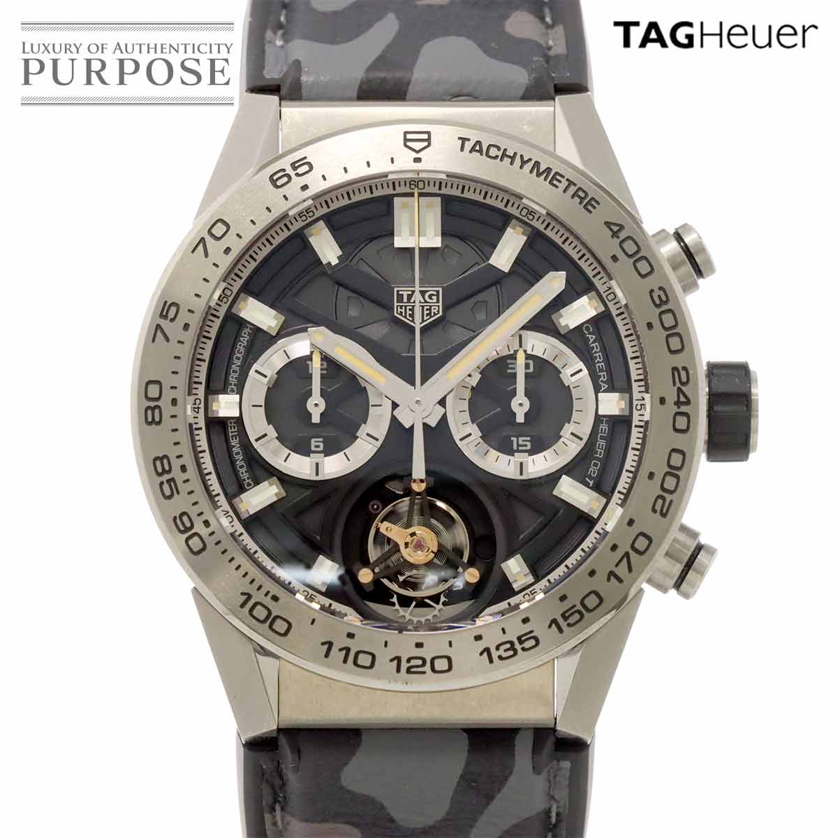 タグホイヤー TAG Heuer カレラ キャリバーホイヤー02T CAR5A8D 160周年 ジャパンリミテッド クロノグラフ メンズ 腕時計 スケルトン 自動巻き Carrera 【中古】