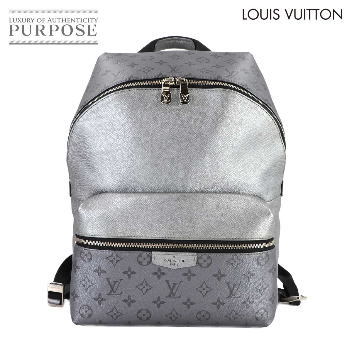 【新品同様】 ルイ ヴィトン LOUIS VUITTON タイガラマ ディスカバリー PM バックパック リュックサック レザー シルバー M30835 RFID Discovery Backpack PM 【中古】