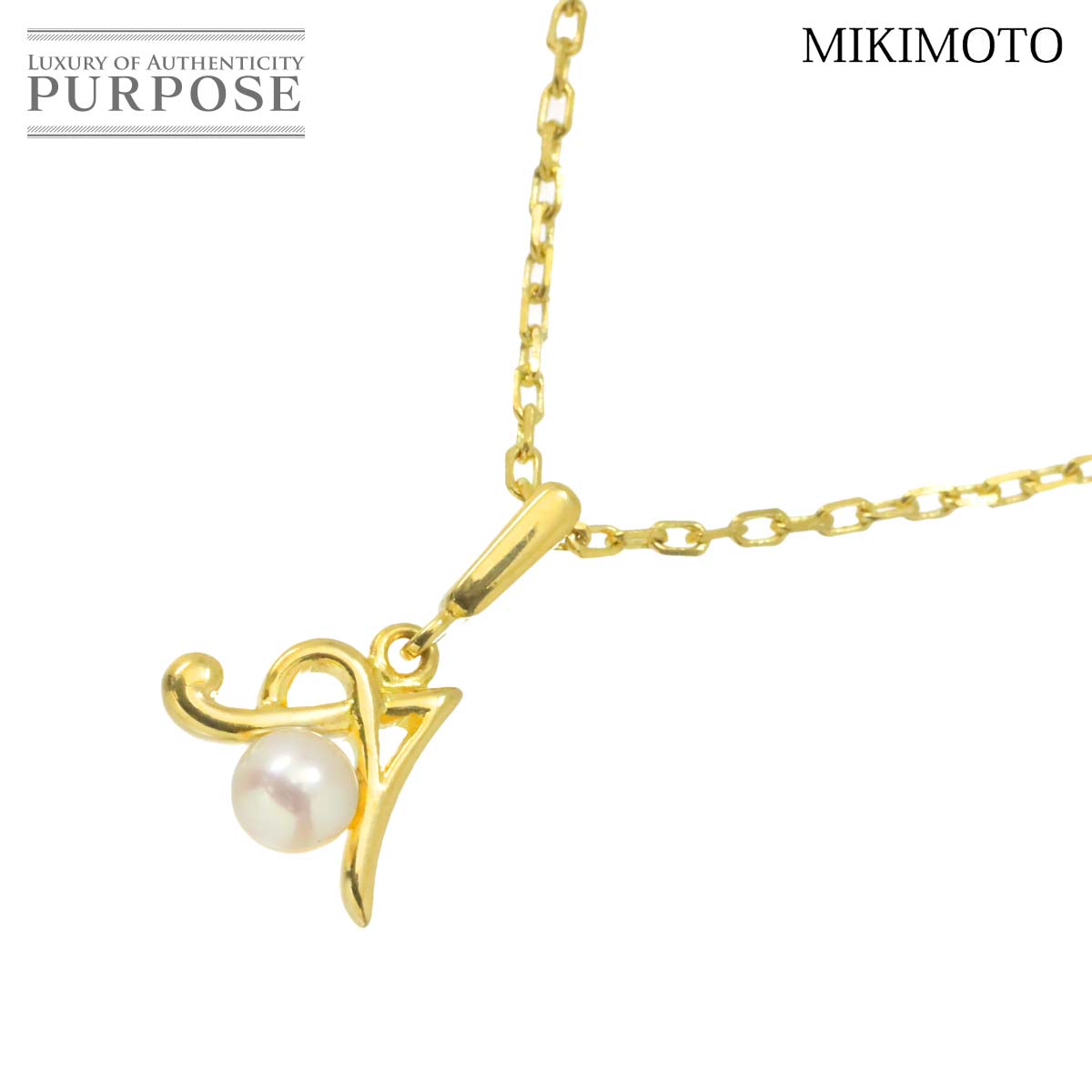 楽天市場】ミキモト MIKIMOTO イニシャル ペンダント ネックレス M