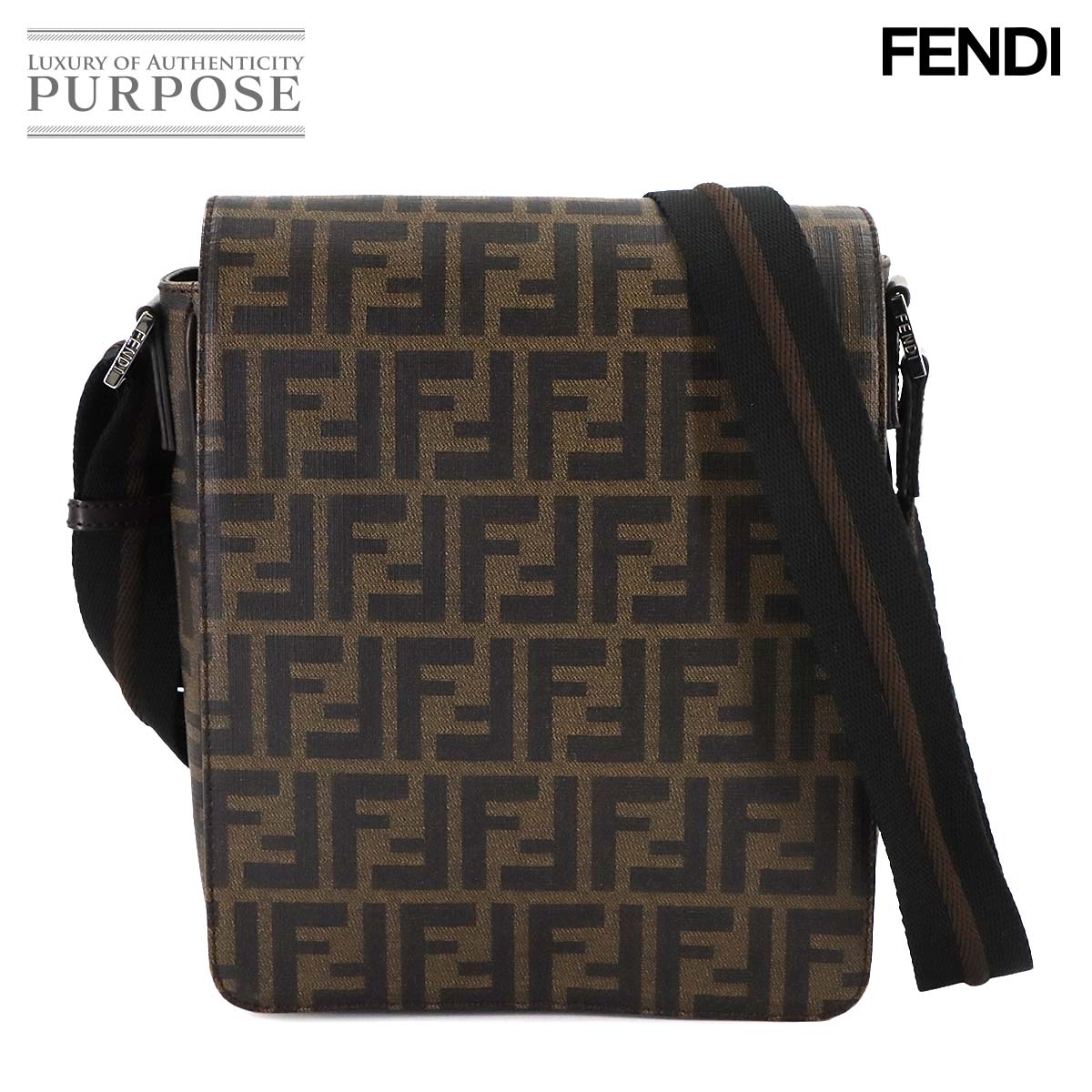 楽天市場】FENDI フェンディ ズッカ柄 男女兼用 ブラウン 茶 ゴールド
