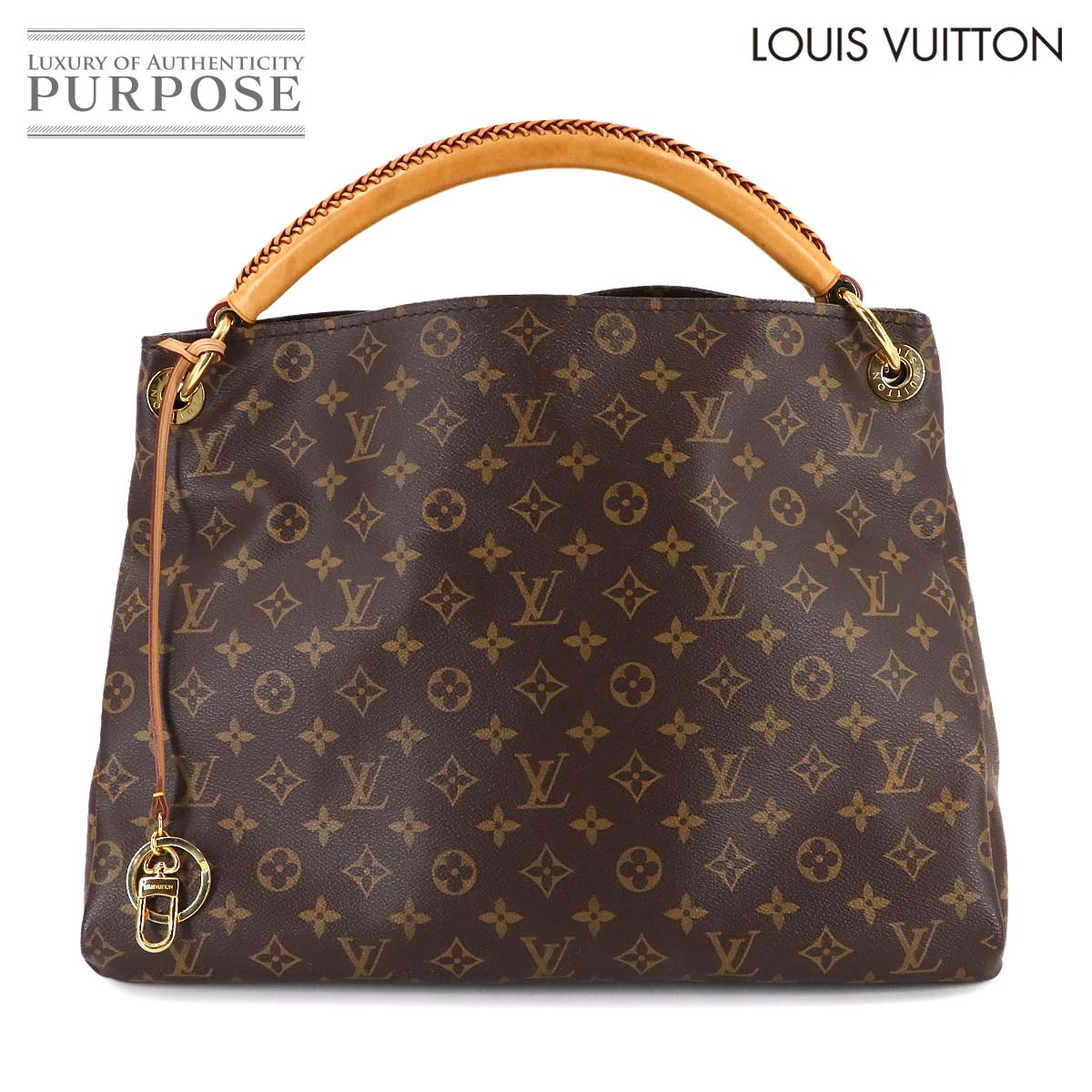 ルイ ヴィトン LOUIS VUITTON モノグラム アーツィー MM 肩部 御徒面子 赤銅色 M40249 ゴールド 金具 Artsy 【中古】