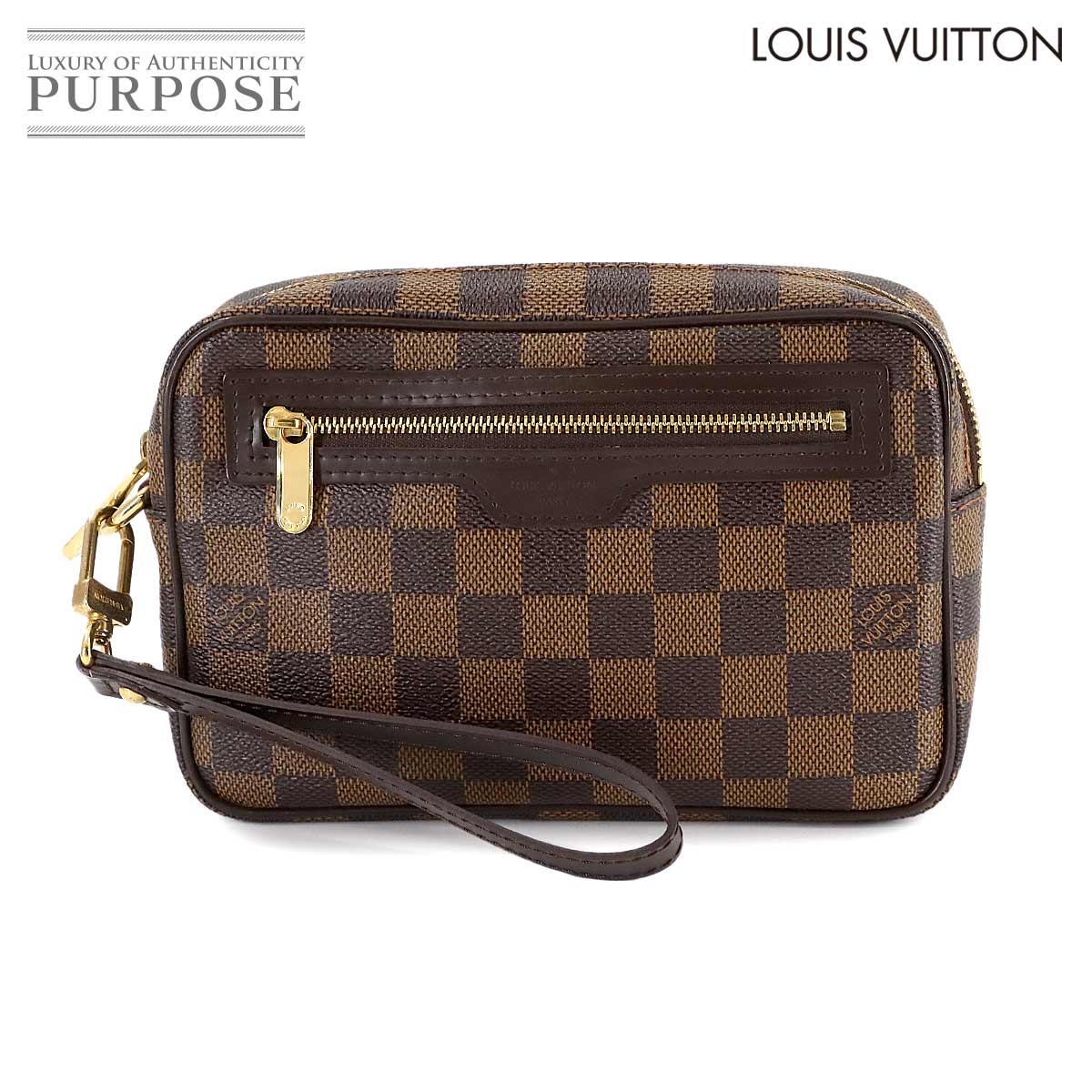 【美品】 ルイ ヴィトン LOUIS VUITTON ダミエ ポシェット ビエ マカオ 二番目 御徒面子 エベヌ N61379 Pochette Billets Macao 【中古】