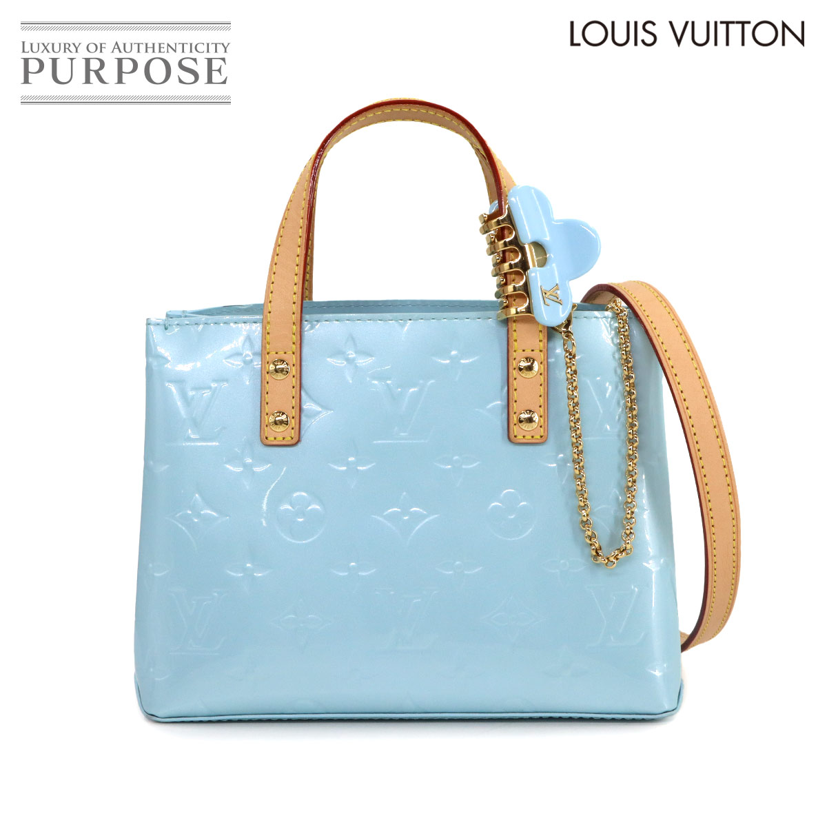 【未当て嵌める 見せびらかす品】 ルイ ヴィトン LOUIS VUITTON LVリミックス ヴェルニ 先んじる PM 2way お手々 肩部 御徒面子 なめし革 天の原 M24144 ゴールド 金具 Vernis Reede PM 【中古】