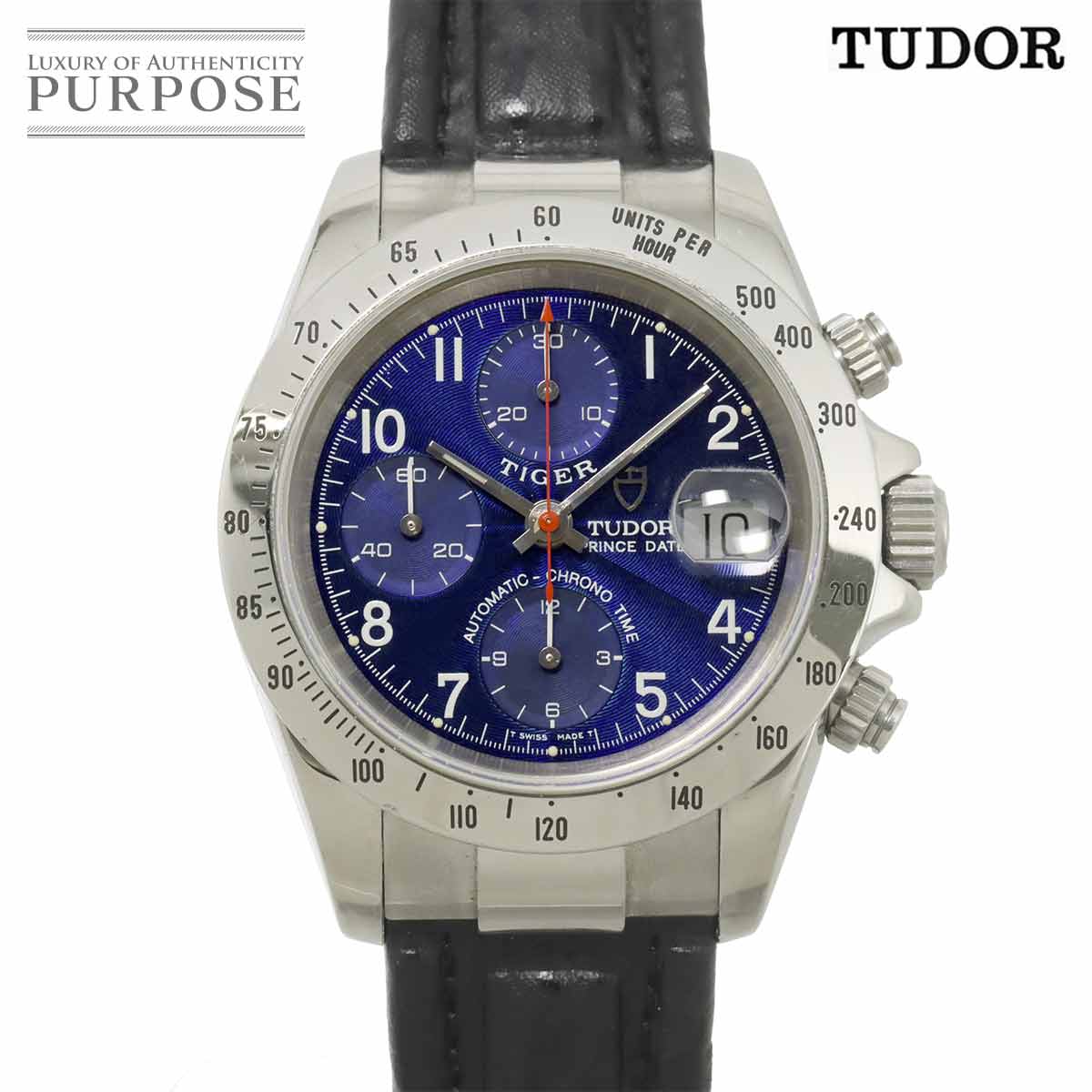 チューダー チュードル TUDOR クロノタイム タイガー プリンスデイト 79280 メンズ 腕時計 ブルー オートマ 自動巻き ウォッチ Chrono time 【中古】｜VINTAGE LOVER PURPOSE