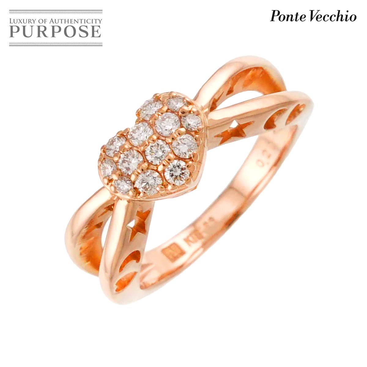 楽天市場】Ponte Vecchio ポンテヴェキオ ハート ダイヤモンドリング 7