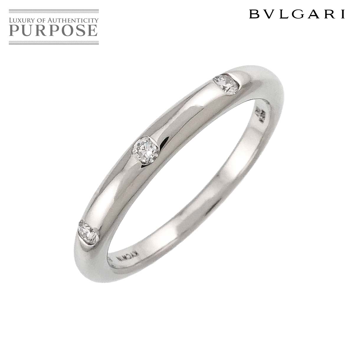 【新品同様】 ブルガリ BVLGARI フェディ 7号 リング ダイヤ 3P Pt プラチナ 指輪 Fedi Ring【中古】 42,900円
