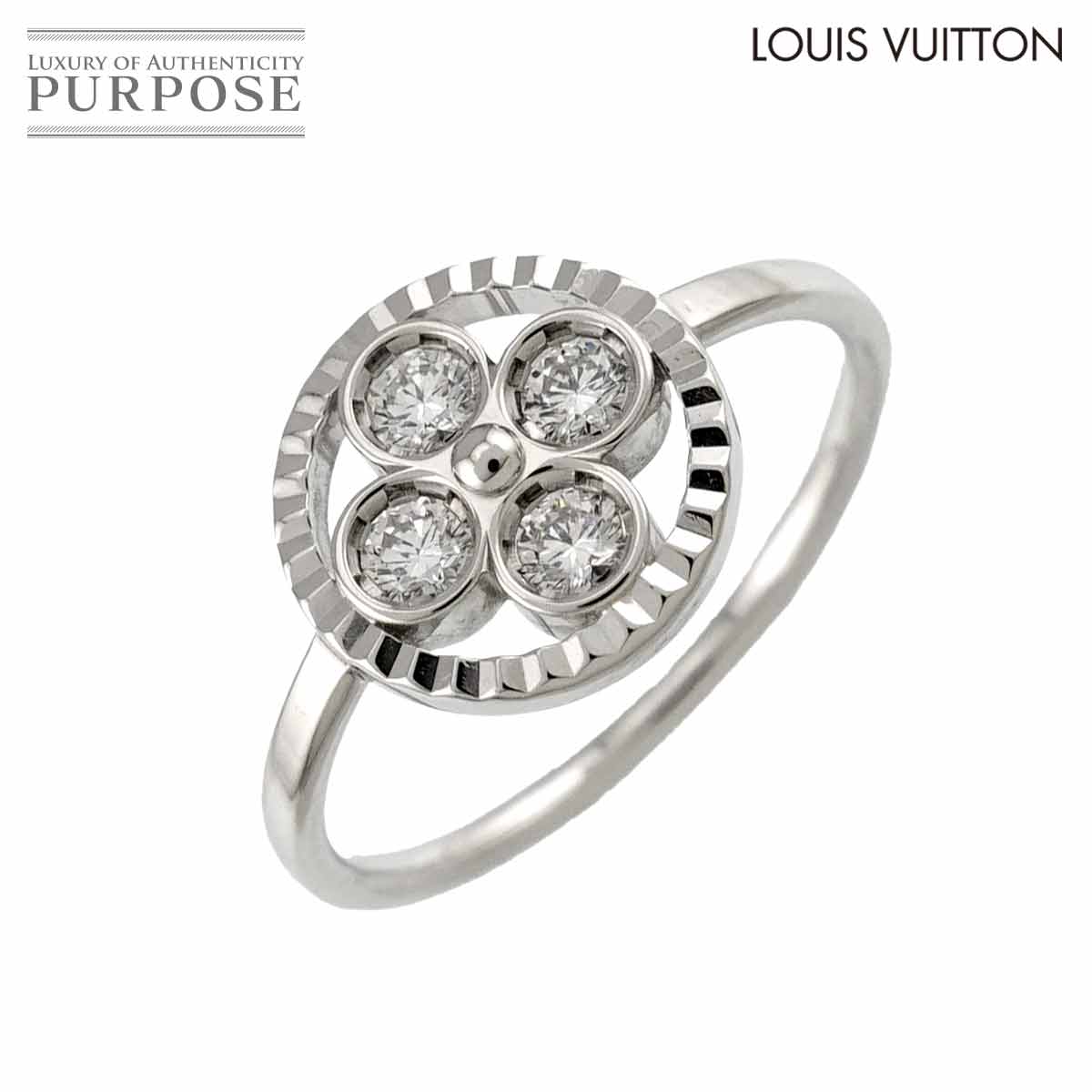 【新品同様】 ルイ ヴィトン LOUIS VUITTON バーグ サンブロッサム #49 リング ダイヤ K18 WG ホワイトゴールド 750 指輪 Ring【中古】|VINTAGE LOVER PURPOSE