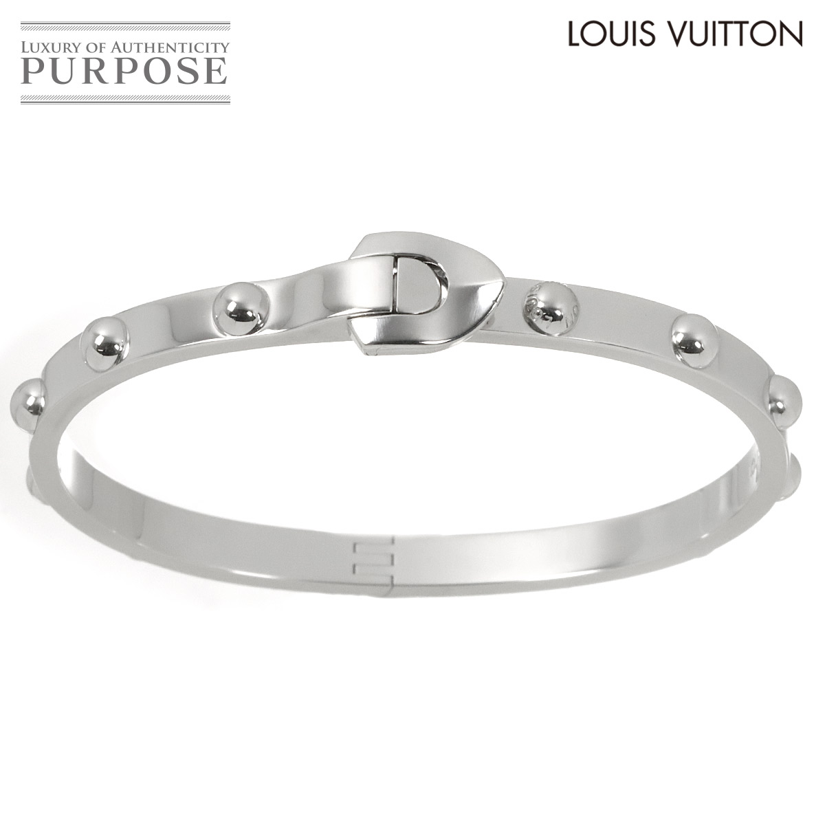 【新品同様】 ルイヴィトン LOUIS VUITTON ブラスレ クルー #16 ブレスレット バングル K18 WG ホワイトゴールド 75016Bracelet【証明書付き】【中古】|VINTAGE LOVER PURPOSE