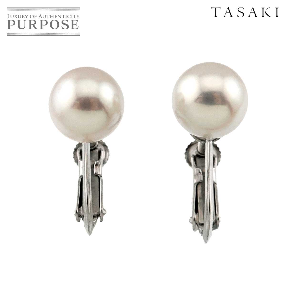 【新品同様】 タサキ TASAKI アコヤ真珠 7.6mm イヤリング K18 WG ホワイトゴールド 750 パール 田崎真珠 Earrings Clip on【中古】|VINTAGE LOVER PURPOSE