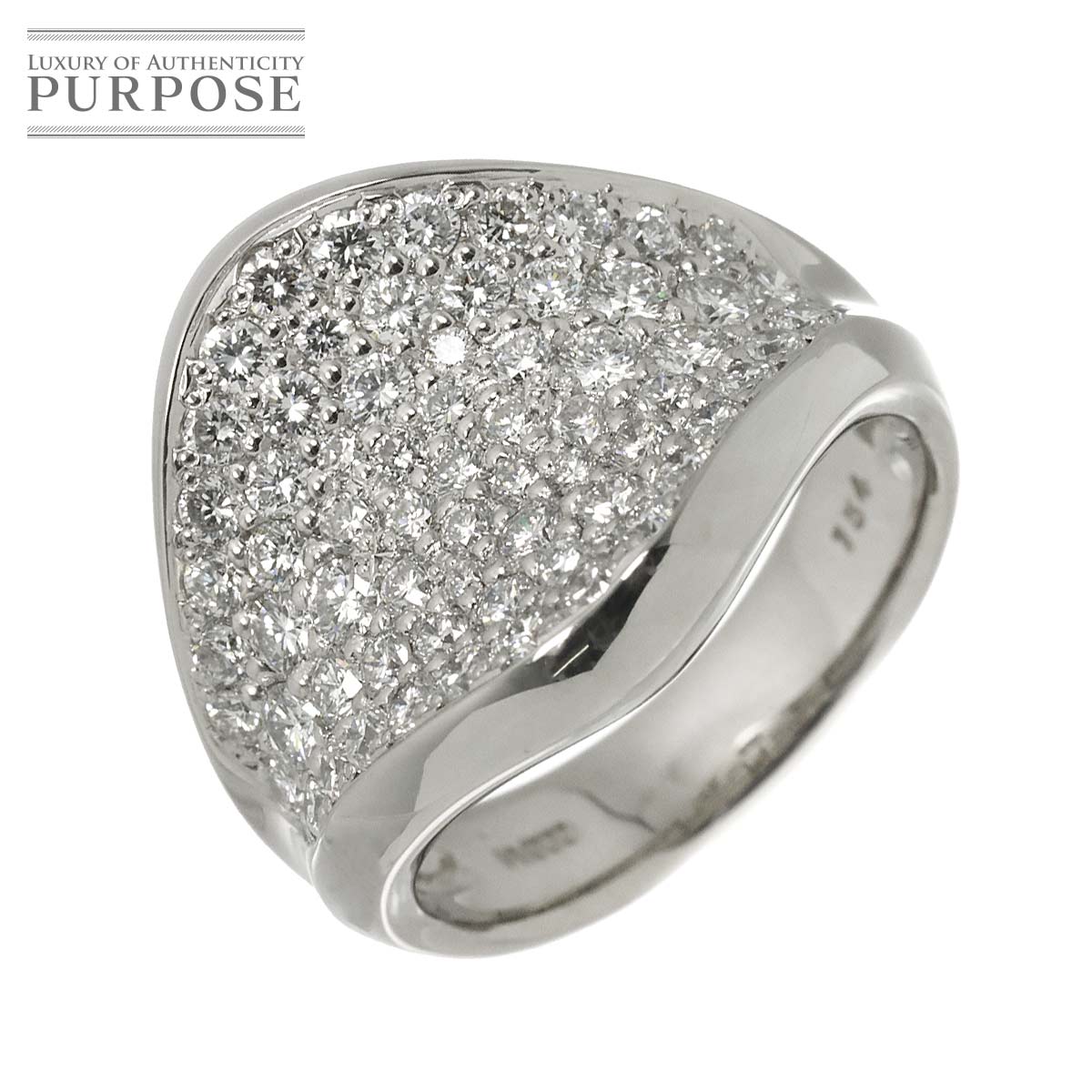 【新品仕上げ】 リング 12.5号 ダイヤ 1.54ct Pt プラチナ 指輪 Diamond Ring 【中古】