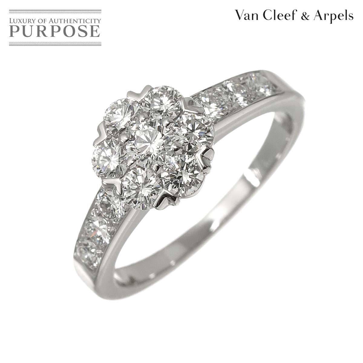 【新品同様】 ヴァンクリーフ & アーペル Van Cleef & Arpels フルーレット #48 リング ダイヤ K18 WG 750 指輪 Diamond Ring【中古】