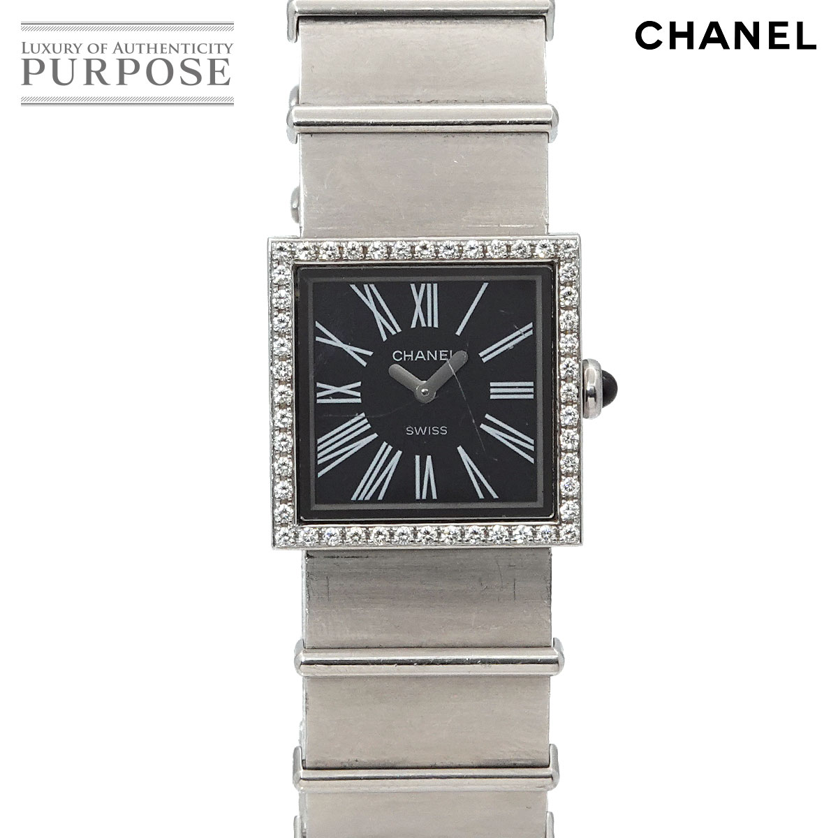 シャネル CHANEL うしろ帯 H0830 ヴィンテージ レディース ウオッチ 黒いこと 石英 ご覧なさる Mademoiselle 【中古】