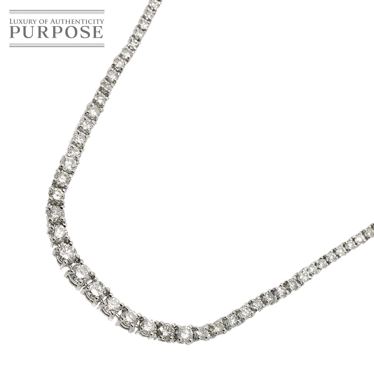 【新品仕上げ】 ダイヤ 6.00ct Pt ネックレス 43.5cm プラチナ Diamond Necklace【中古】｜VINTAGE LOVER PURPOSE