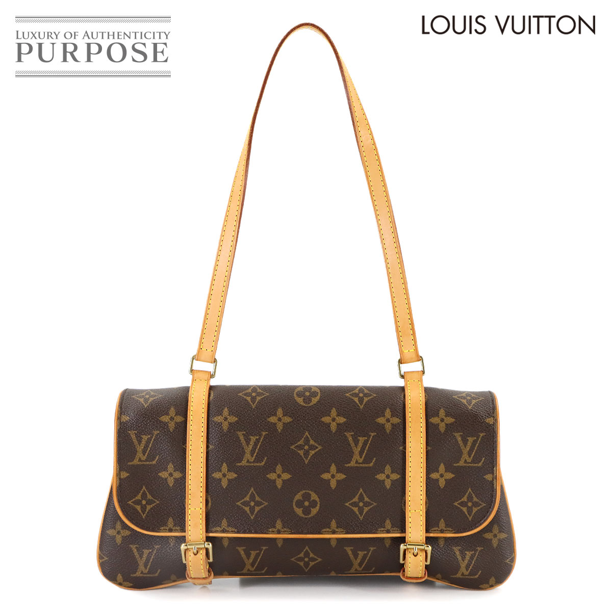 ルイ ヴィトン LOUIS VUITTON モノグラム マレル ショルダー バッグ ブラウン M51157 ゴールド 金具 Monogram Marelle 【中古】