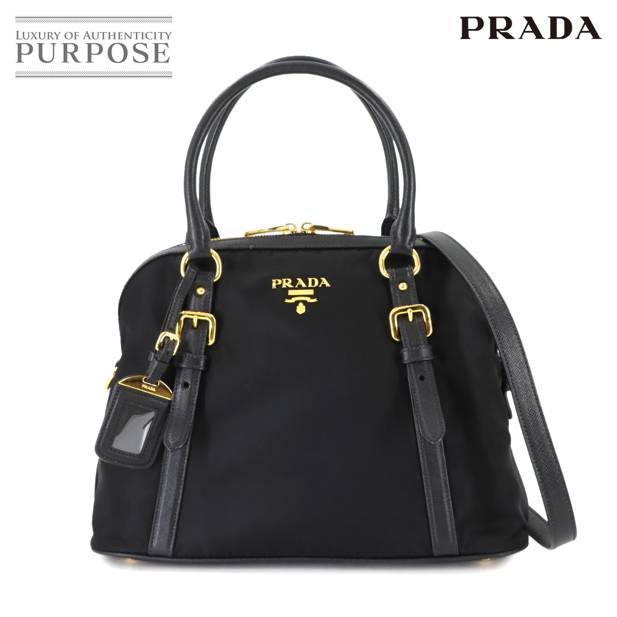 楽天市場】【新品同様】プラダ【PRADA】 レザー トップハンドルバッグ