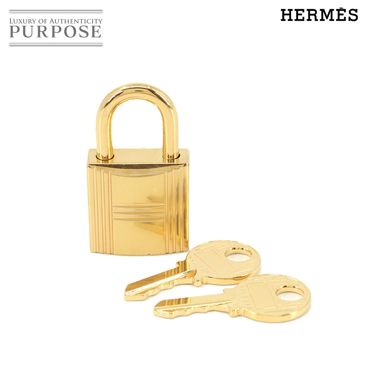 【新品 未当てはめる】 エルメス HERMES カデナ 鍵 書き割り 南京錠 ゴールド 鍵を掛ける Cadena Lock 【中古】