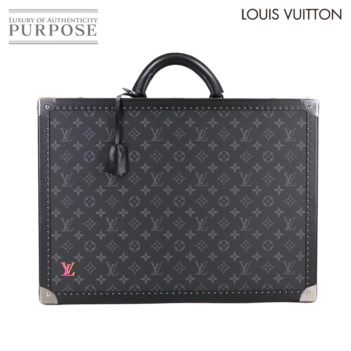 【新品負けず劣らず】 ルイ ヴィトン LOUIS VUITTON モノグラム 星食 コトヴィル 50 個人的 SPO ブート 容れもの 御徒面子 黒いこと しろがね色 金具 Cotteville 50 Trunk 【中古】