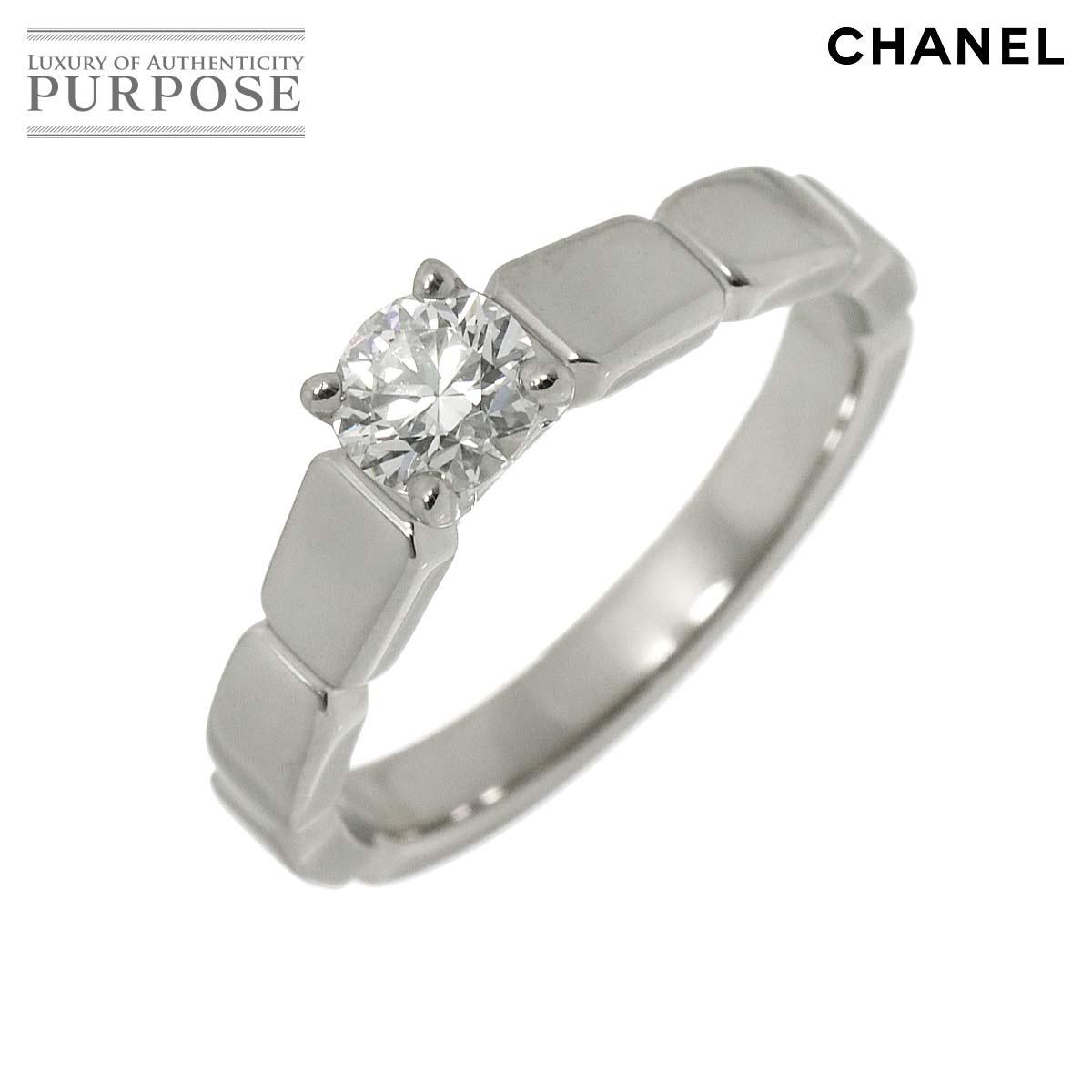 【新品同様】 シャネル CHANEL プルミエール プロメス ダイヤ 0.31ct E/VVS1/3EX #48 リング Pt プラチナ 指輪 Ring【証明書付き】【中古】