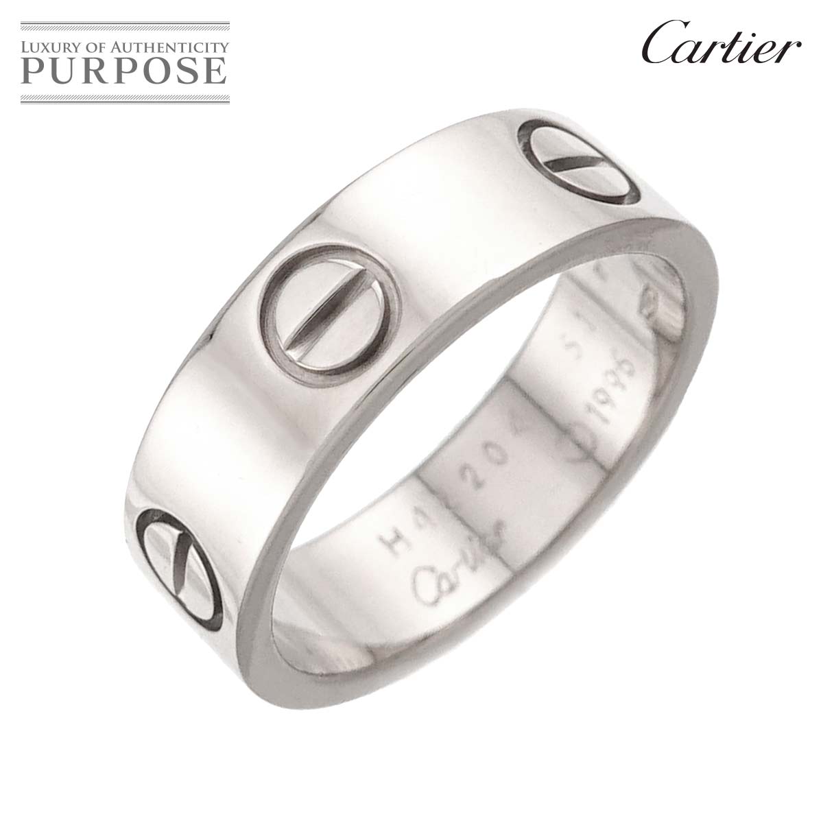 【新品同様】 カルティエ Cartier ラブ クラシック #51 リング K18 WG ホワイトゴールド 750 指輪 LOVE Ring【中古】