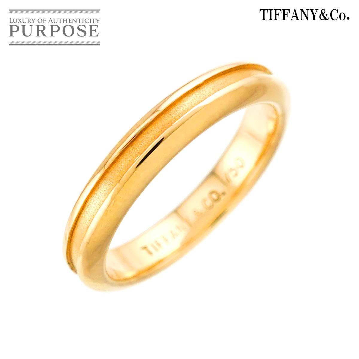 【新品同様】 ティファニー TIFFANY&Co. 6.5号 リング K18 YG イエローゴールド 750 指輪 Band Ring【中古】|VINTAGE LOVER PURPOSE