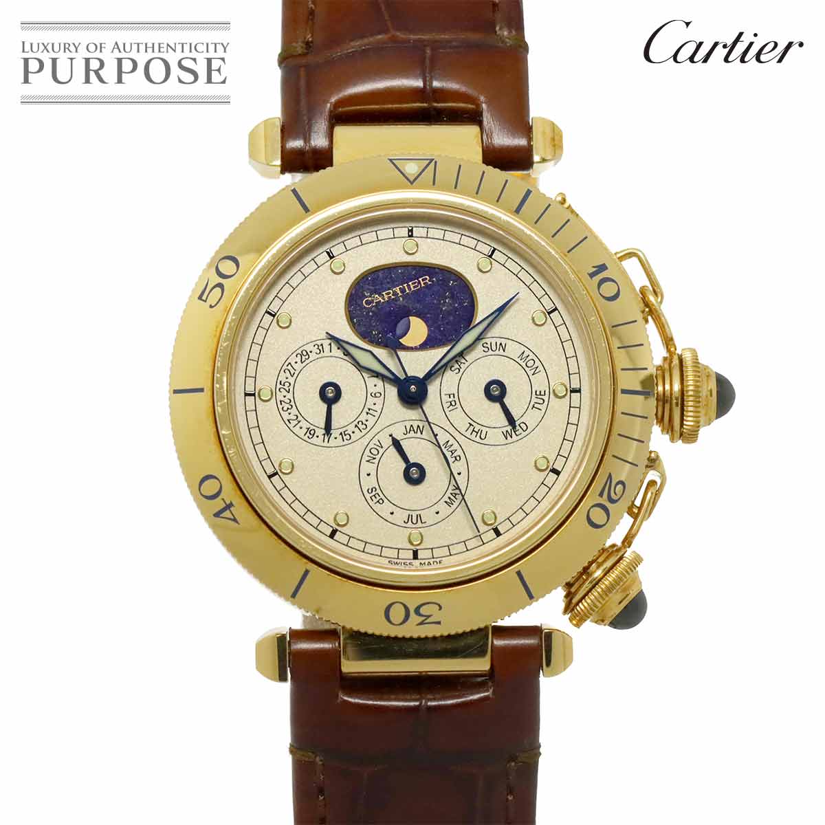 楽天市場】カルティエ 時計 メンズ パシャ GMT 38mm パワーリザーブ