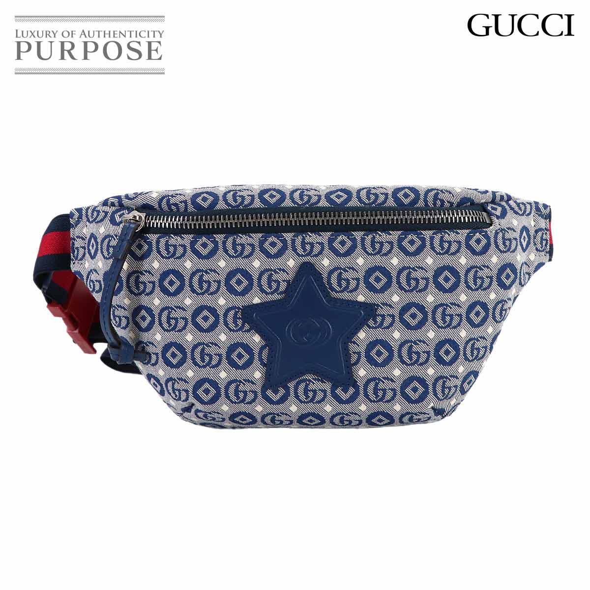 【未当て嵌める 見せびらかす品】 グッチ GUCCI チルドレンズ 上半身 御徒面子 米国海軍 502095 Childrens Body Bag 【中古】