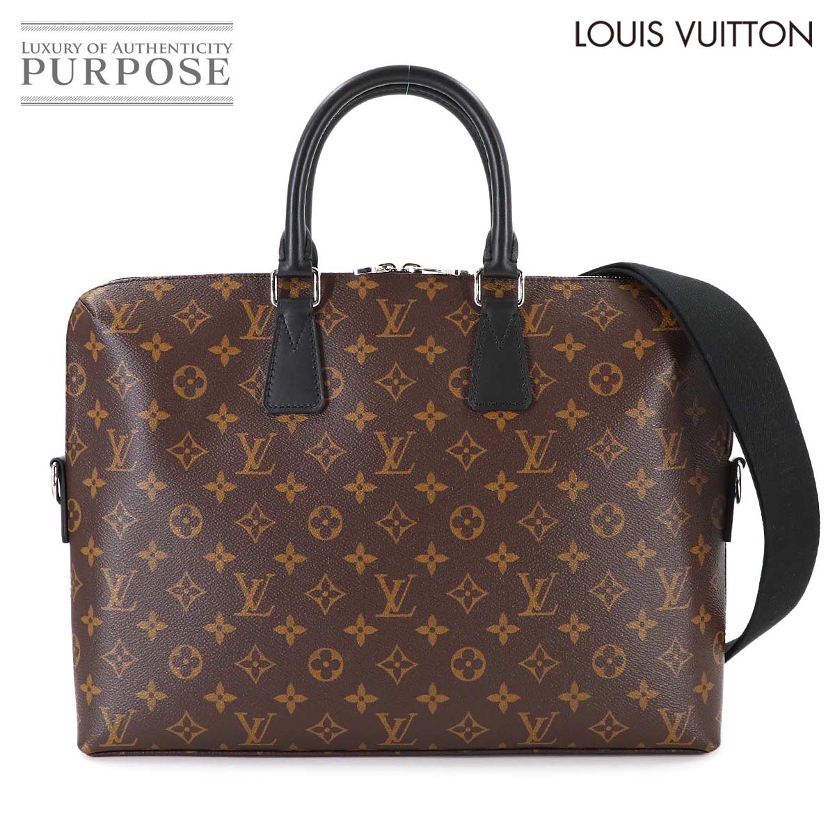 【新品同様】 ルイ ヴィトン LOUIS VUITTON モノグラム マカサー PDJ ポルト ドキュマン ジュール ブリーフケース 2way ビジネス ショルダー バッグ M40868 PDJ 【中古】