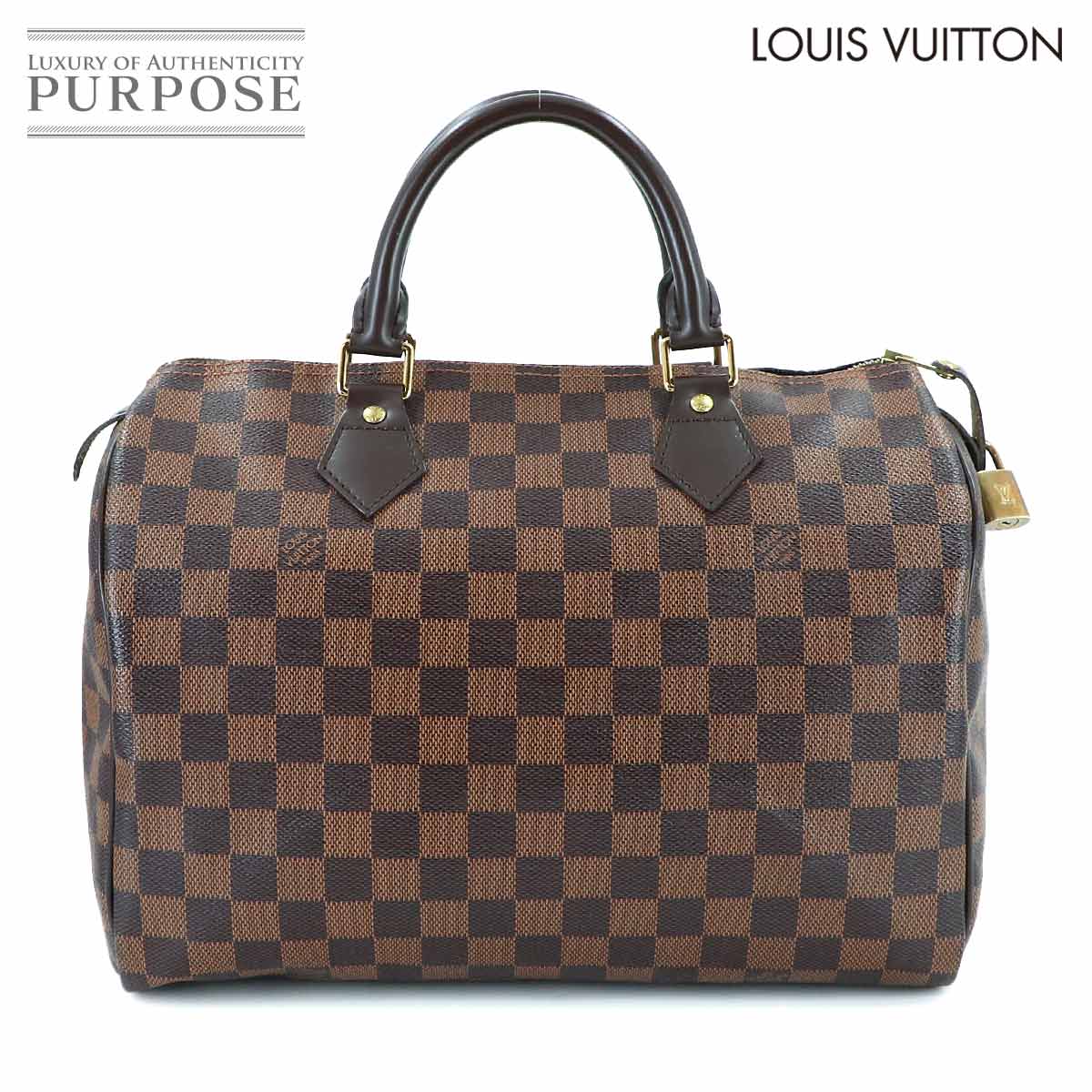 【新品同様】 ルイ ヴィトン LOUIS VUITTON ダミエ スピーディ 30 ハンド バッグ エベヌ ブラウン N41531 ゴールド 金具 Speedy 【中古】｜VINTAGE LOVER PURPOSE