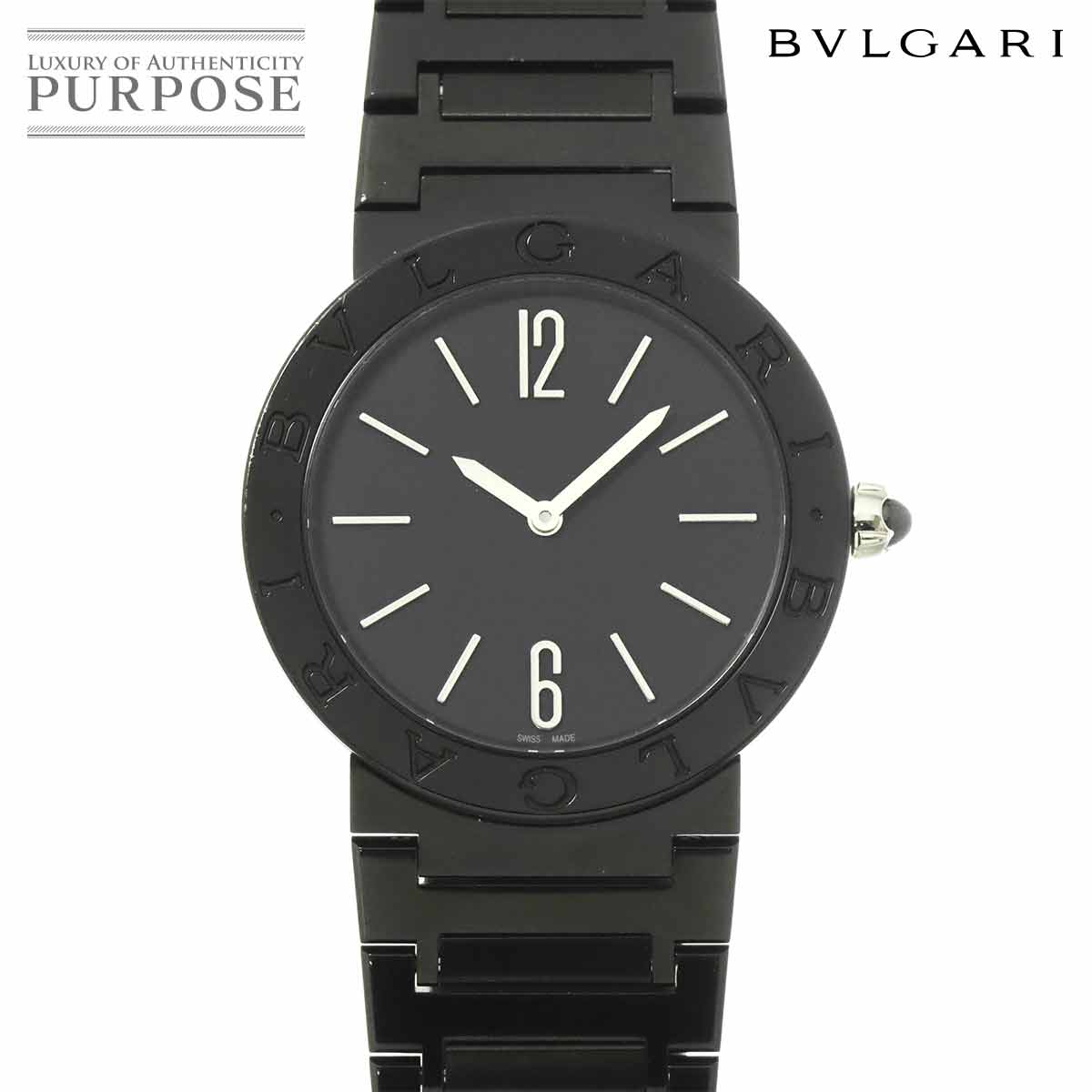 ブル小峡谷 BVLGARI ブルガリブルガリ BB33S ボーイズ ウオッチ 黒いこと 石英 御覧になる BVLGARIBVLGARI 【中古】