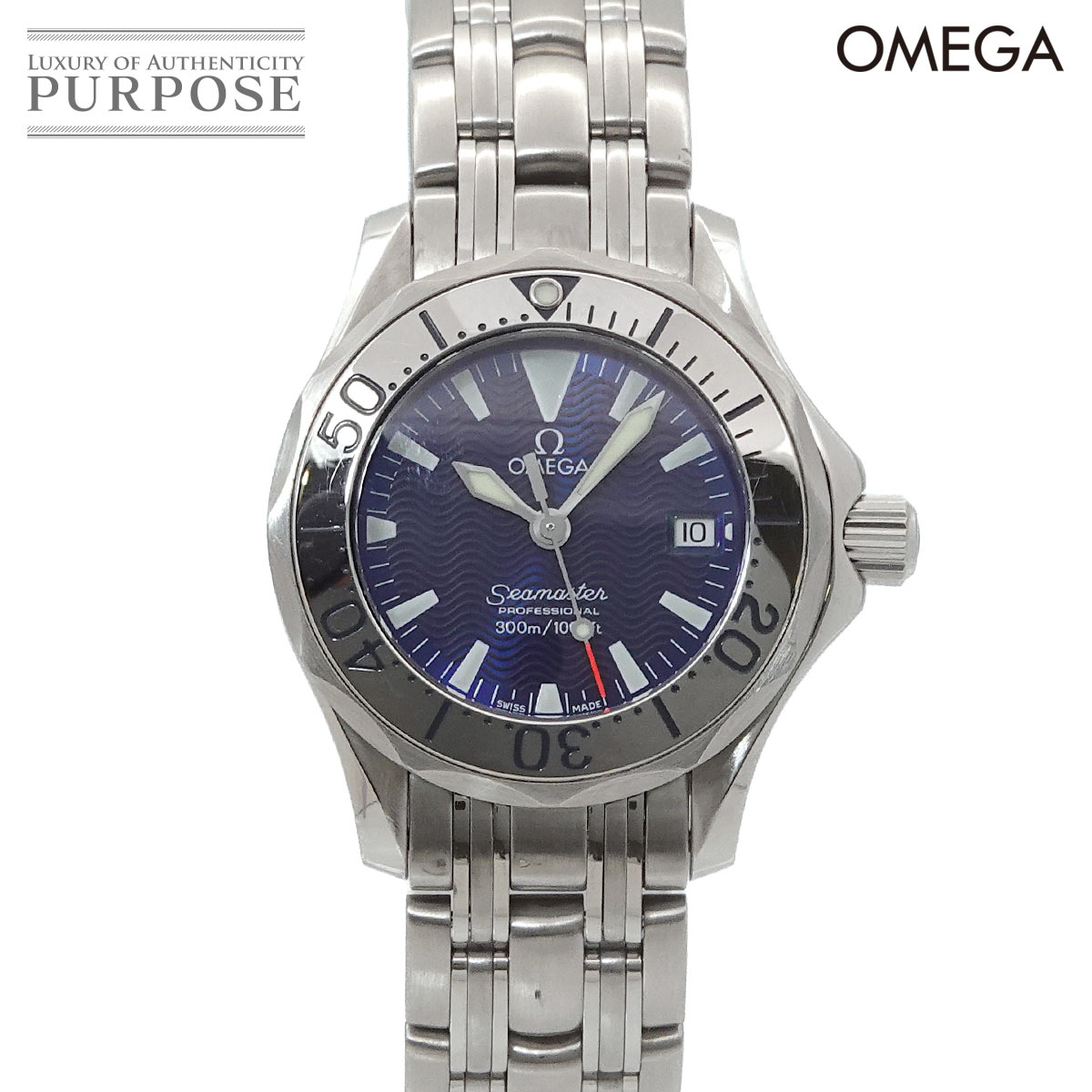 【独居室取り替えっこ 済み】 ゼロ OMEGA シーマスター 300 職業的 2285 80 レディース ウオッチ デイト 米国海軍 石英 ご覧なさる Seamaster 【中古】