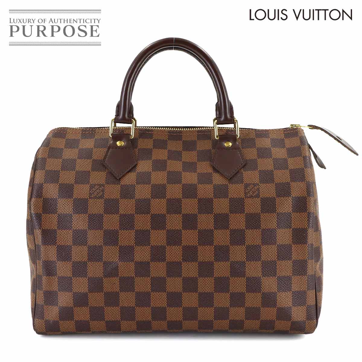 【新品同様】 ルイ ヴィトン LOUIS VUITTON ダミエ スピーディ 30 ハンド バッグ エベヌ ブラウン N41531 ゴールド 金具 Speedy 【中古】｜VINTAGE LOVER PURPOSE