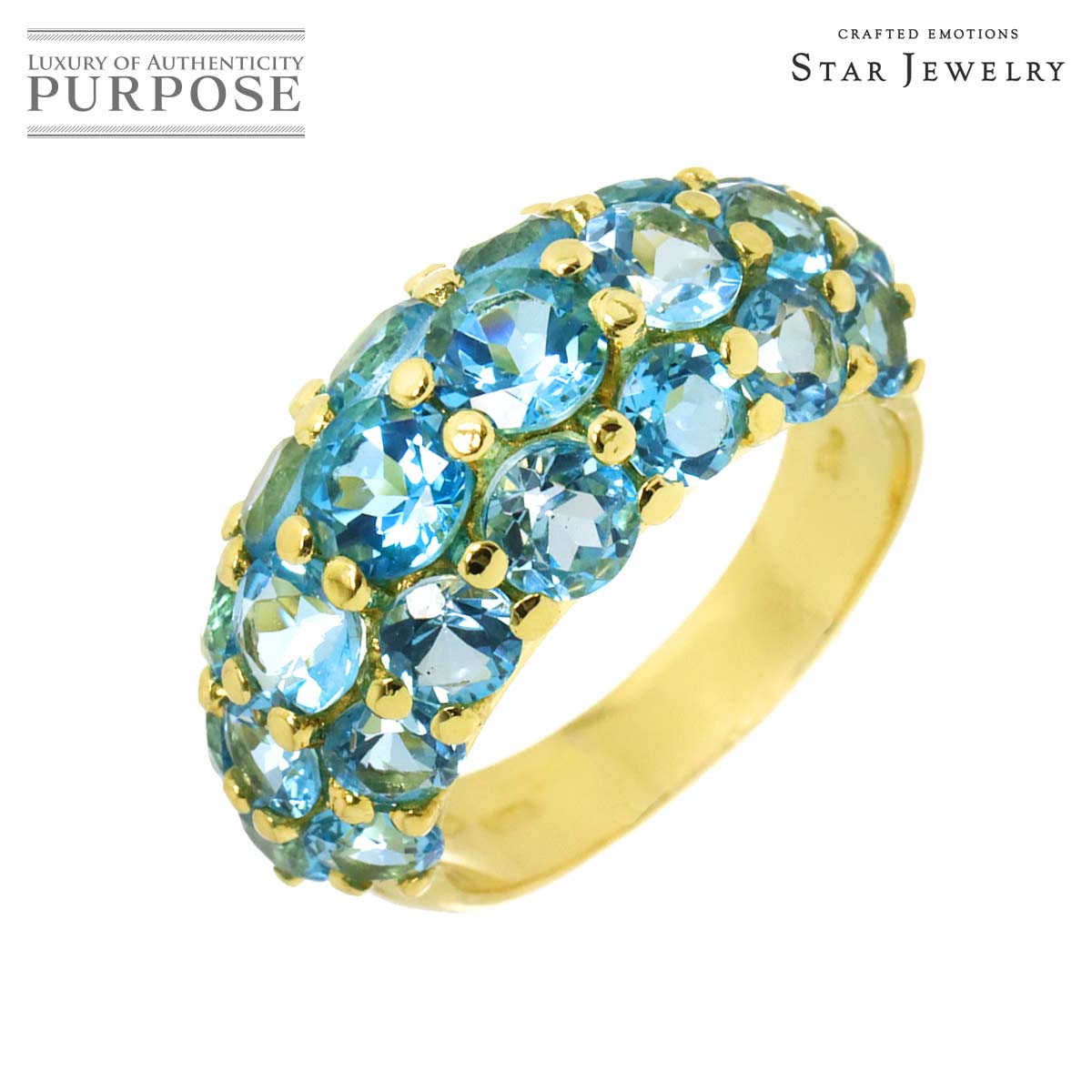 【新品同様】 スタージュエリー Star Jewelry 11号 リング ブルートパーズ K18 YG イエローゴールド 750 指輪 Ring【中古】|VINTAGE LOVER PURPOSE