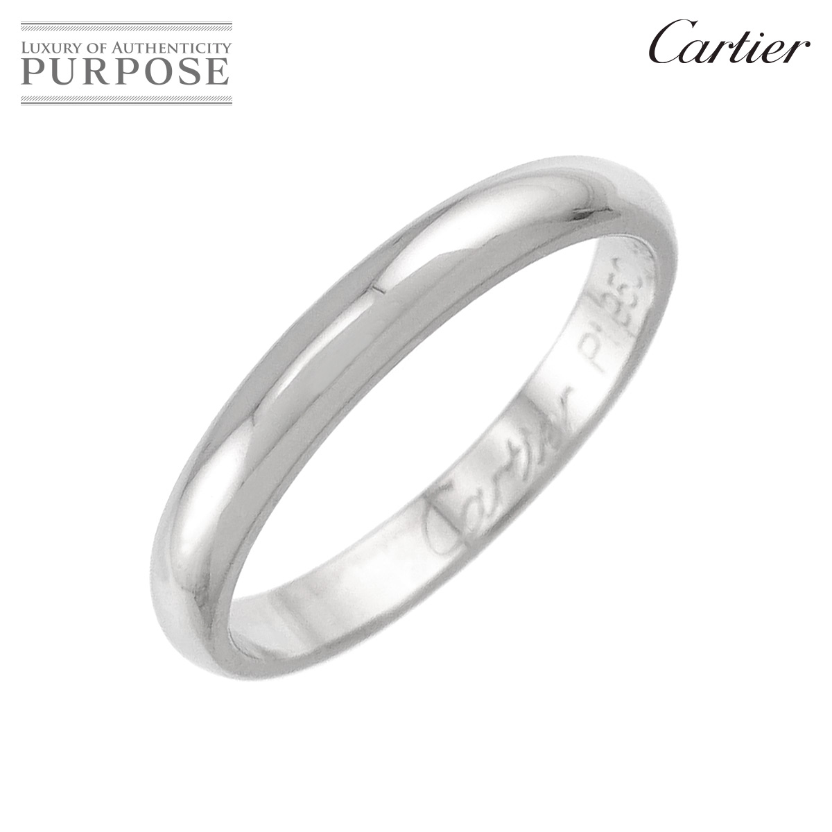 【新品同様】 カルティエ Cartier 1895 クラシック #47 リング Pt 幅2.5mm プラチナ 指輪 Classic Ring【証明書付き】【中古】|VINTAGE LOVER PURPOSE